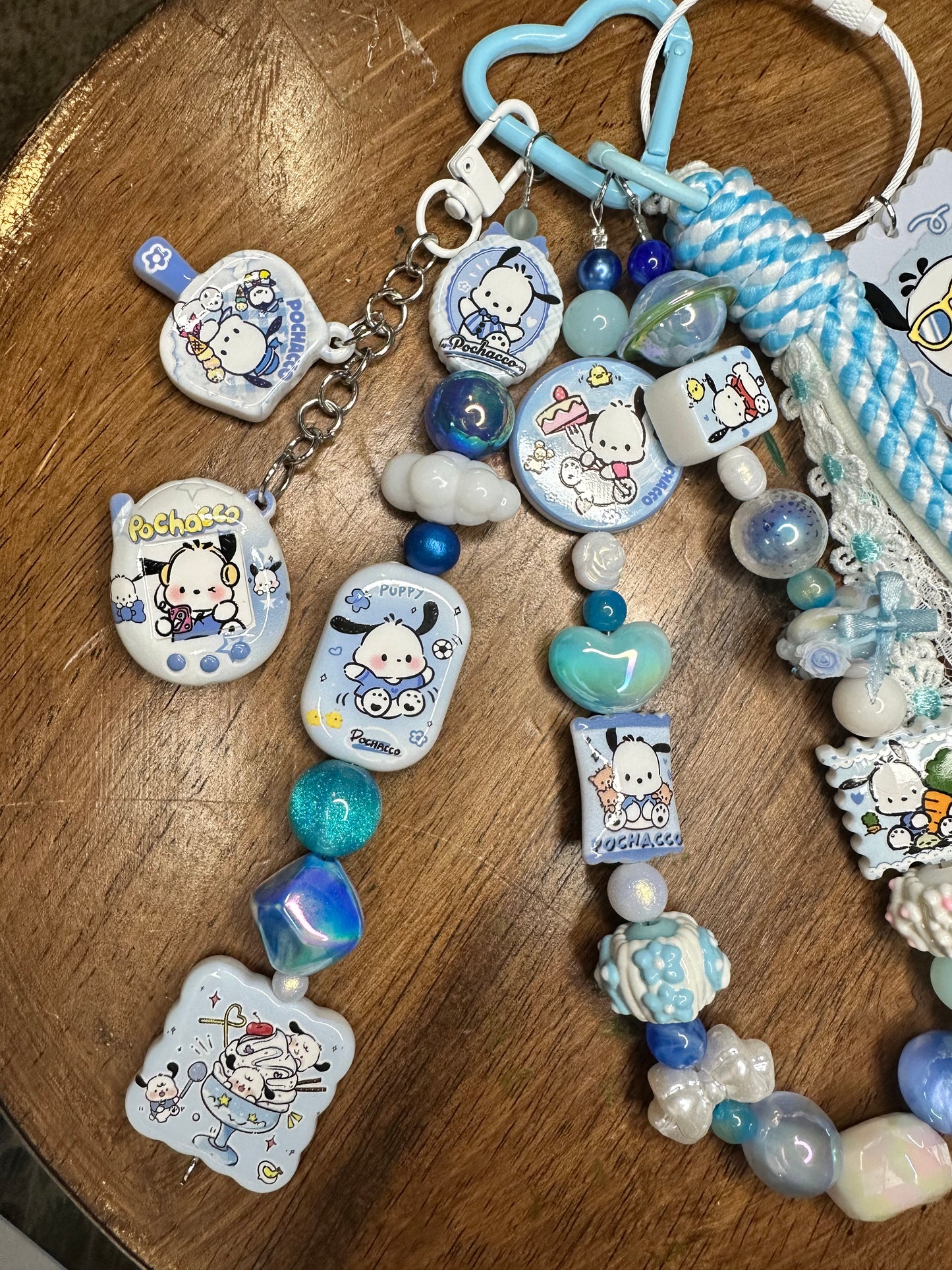 💙🐶 “Cloudy Day Pochacco” Purse Chain $28