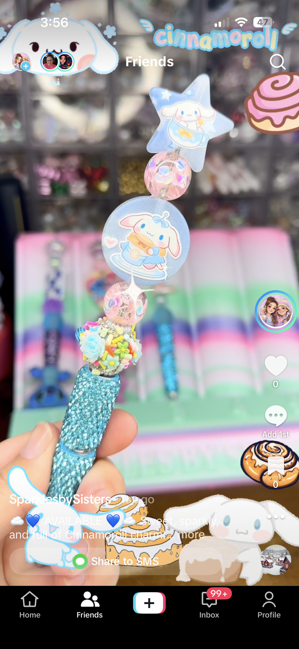 ☁️💙 Handmade Cinnamoroll-Inspired Beaded Pen 💙☁️