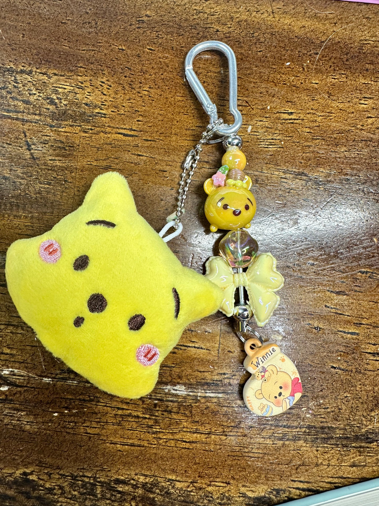 Winnie the Pooh Beaded Plush Keychain Charm $12