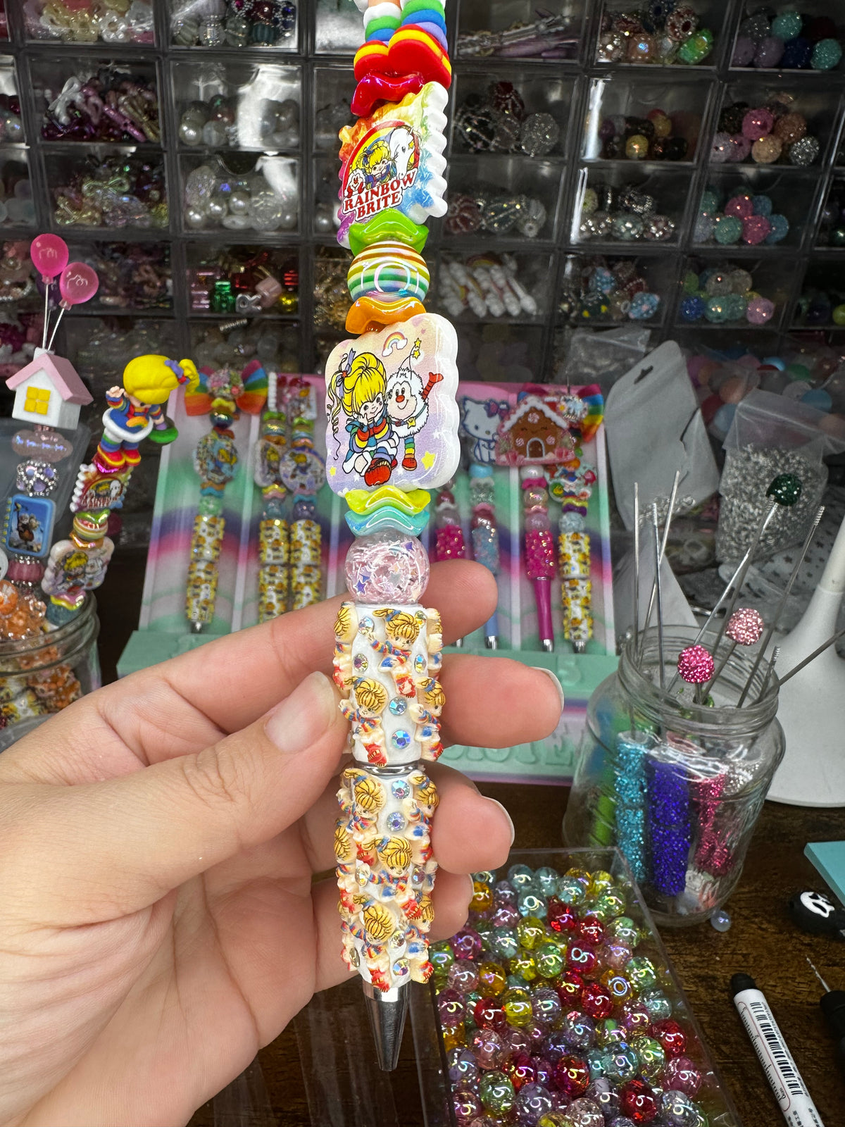 Rainbow š Brite Topper Pen with Extender & Rainbow Brite Charm Base