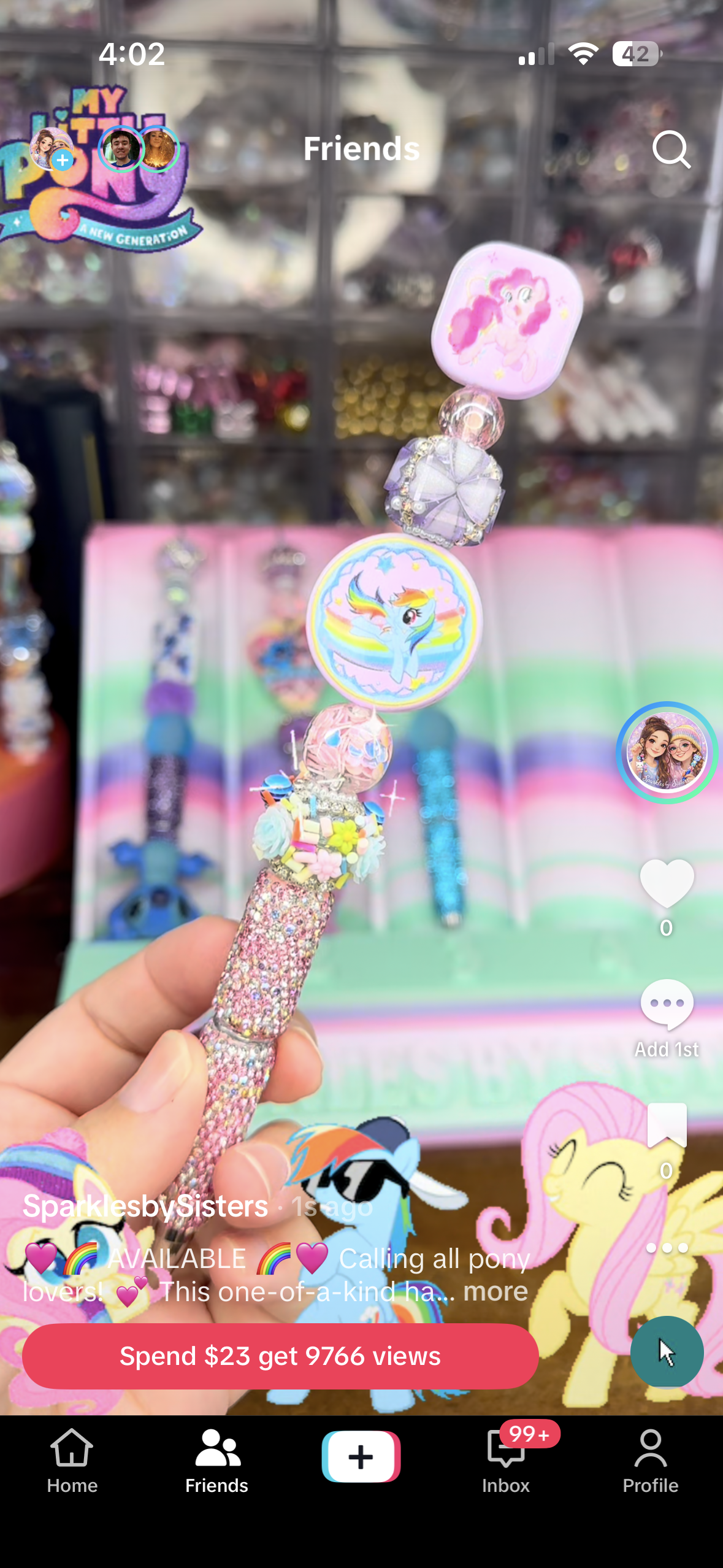 🩷🌈 Handmade My Little Pony-Inspired Beaded Pen – Available 🌈🩷