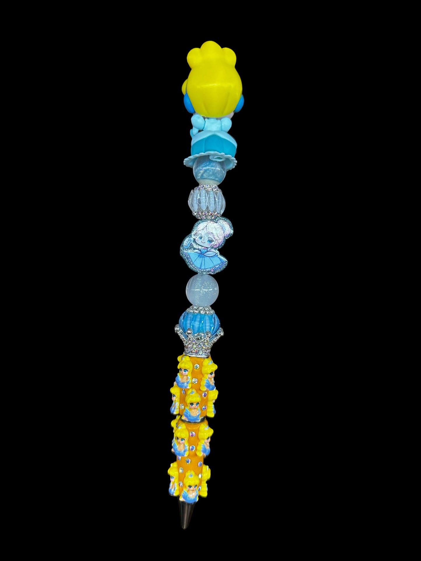 Bibbidi Bobbidi Blue Royal Cinderella Extended Beaded Pen πβ¨π©΅