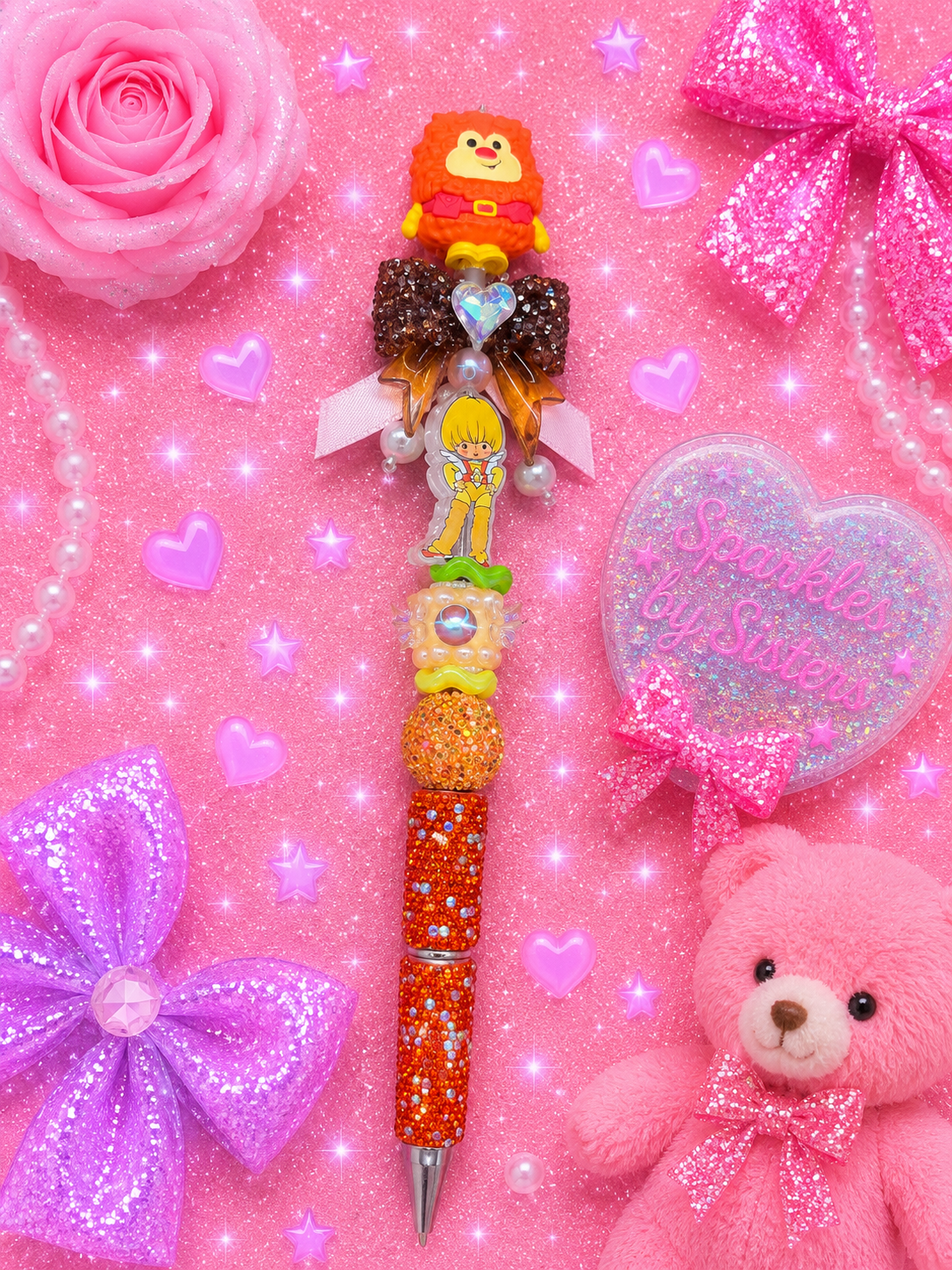 O.J. Sprite’s Orange Crush Rainbow Land Extended Beaded Pen 🌈✨