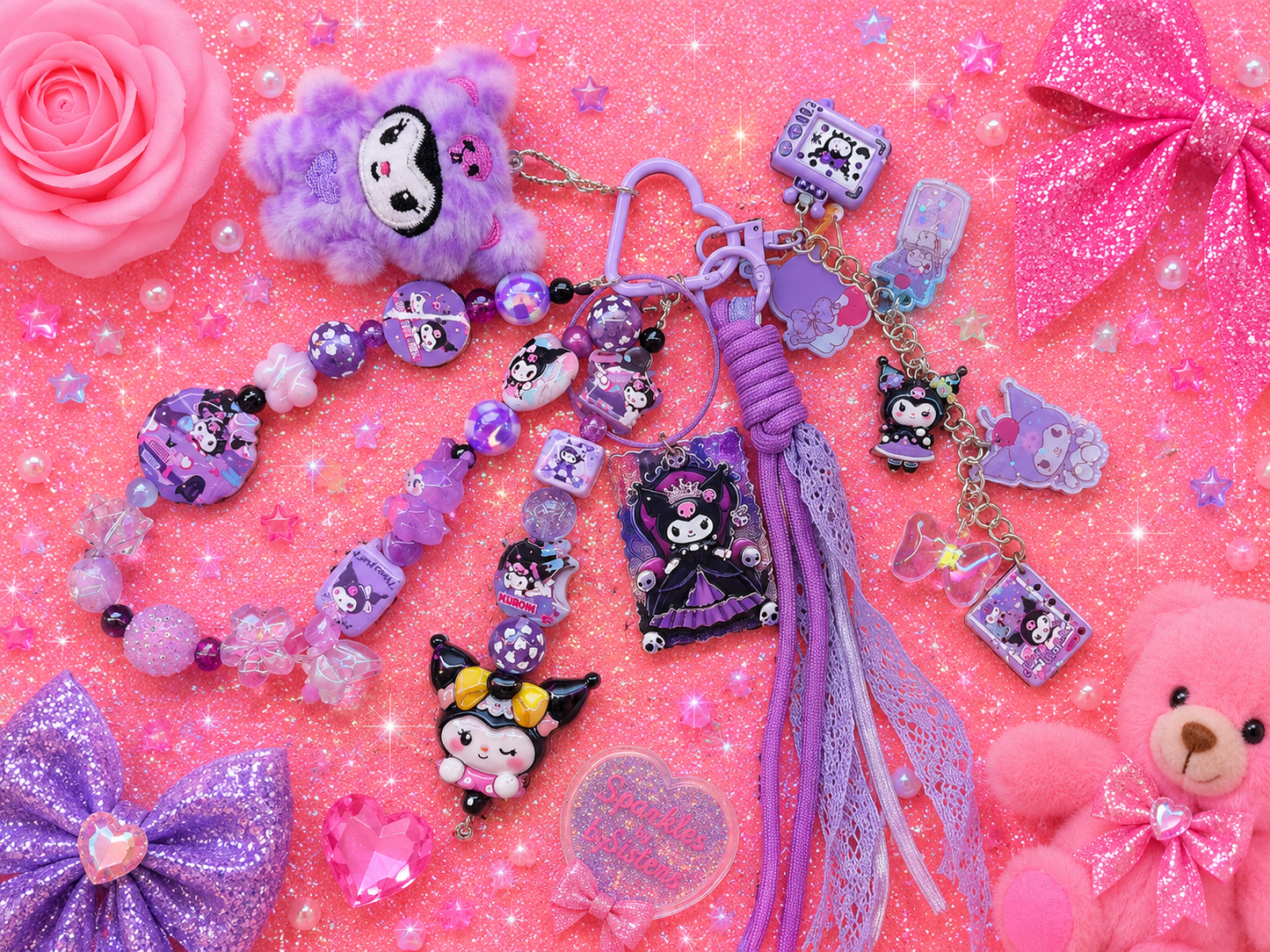 Pretty in Purple Kuromi Layered Purse Charm ππβ¨