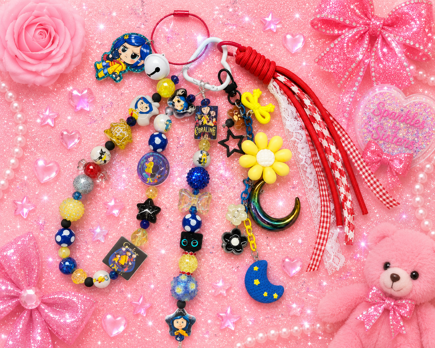 Coraline Inspired Little Door to the Other World Deluxe Layered Purse Charm
