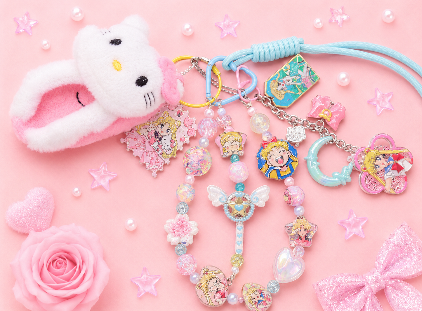šš Sailor Moon x Hello Kitty Purse Chain āØ$38