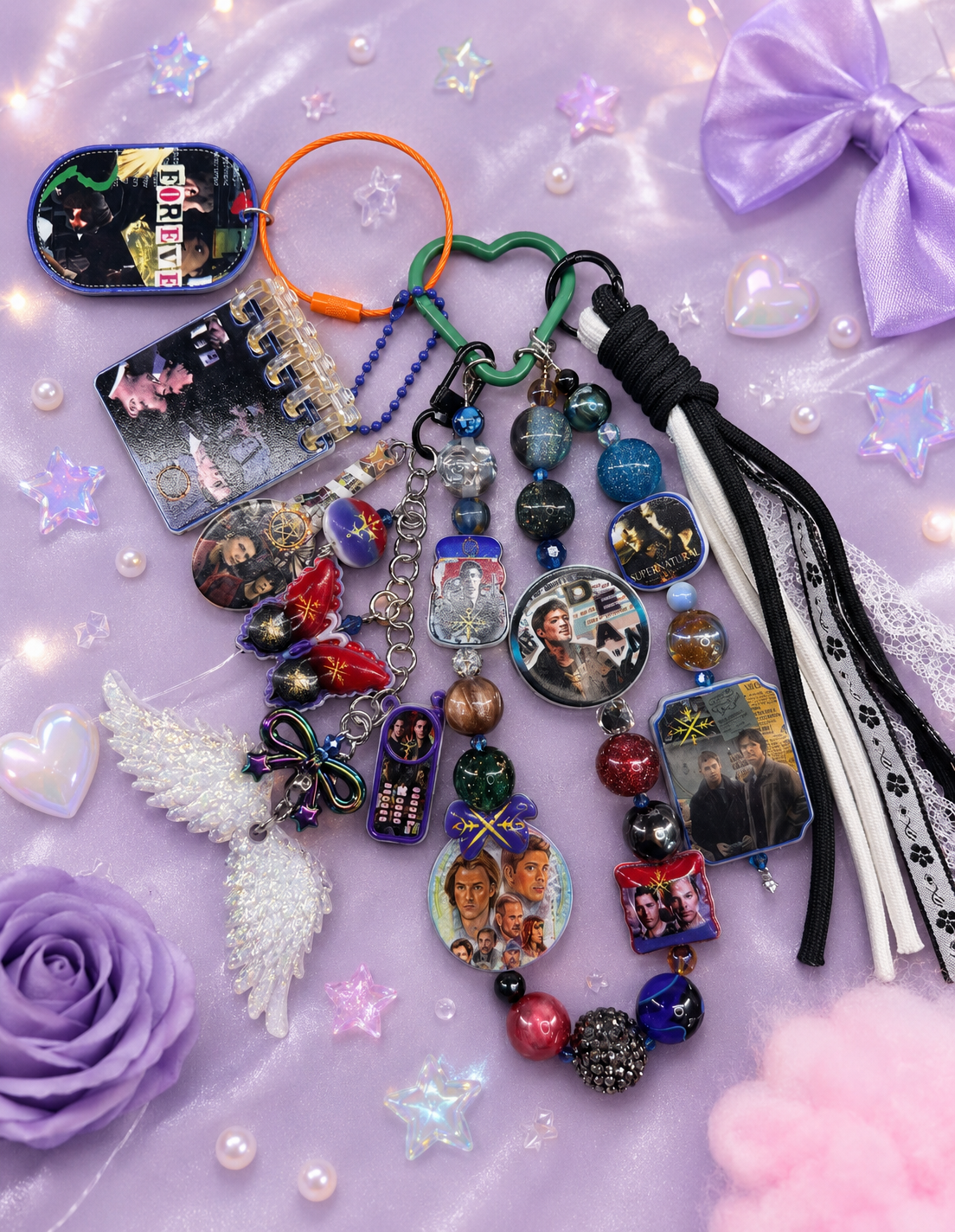 Supernatural Inspired Purse Charm Chain β Dean & Sam Statement Bag Charm (One of a Kind) $42
