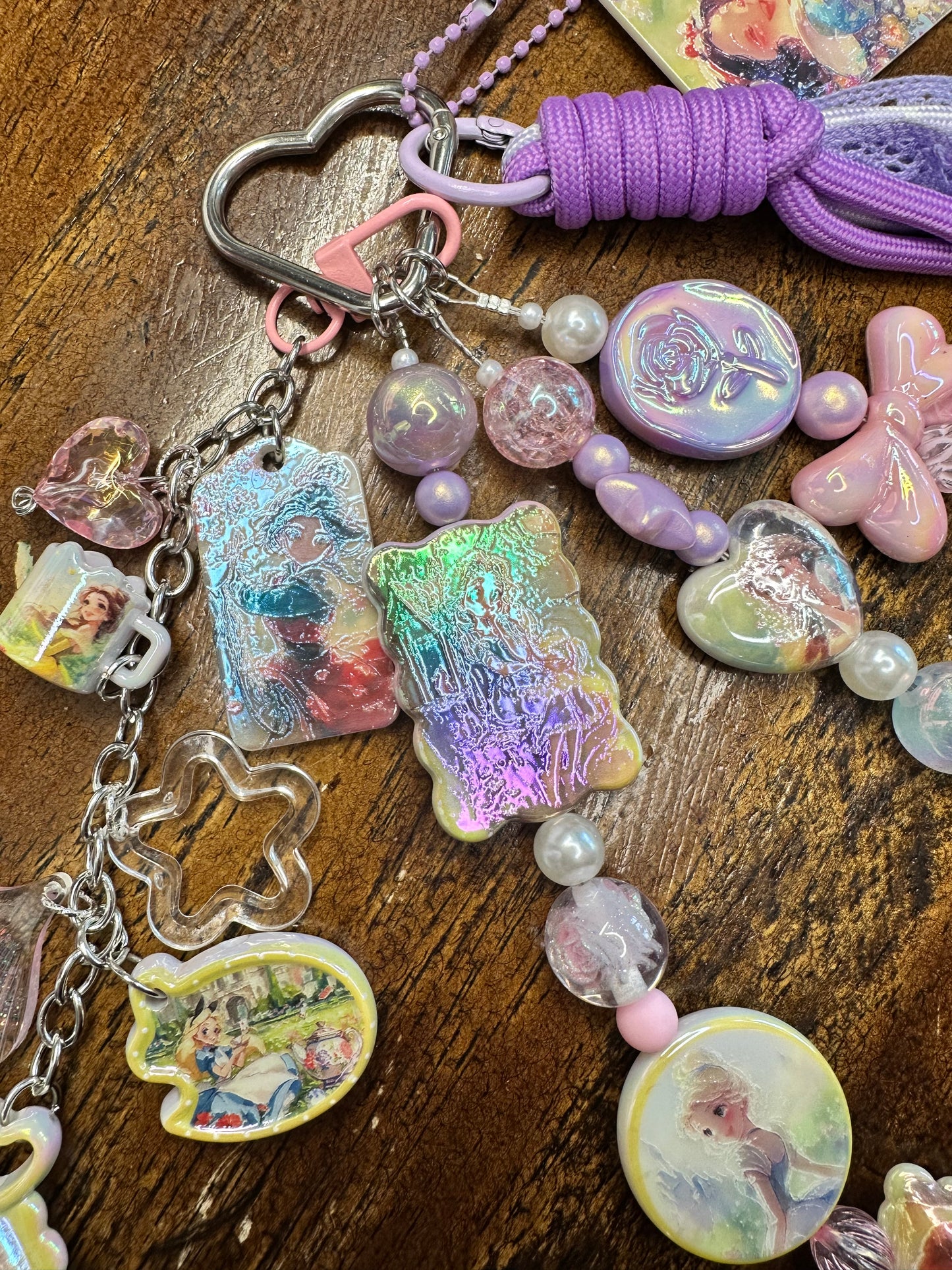 ✨ Pearl Princess Fantasy Layered Keychain/ Purse Charm $34
