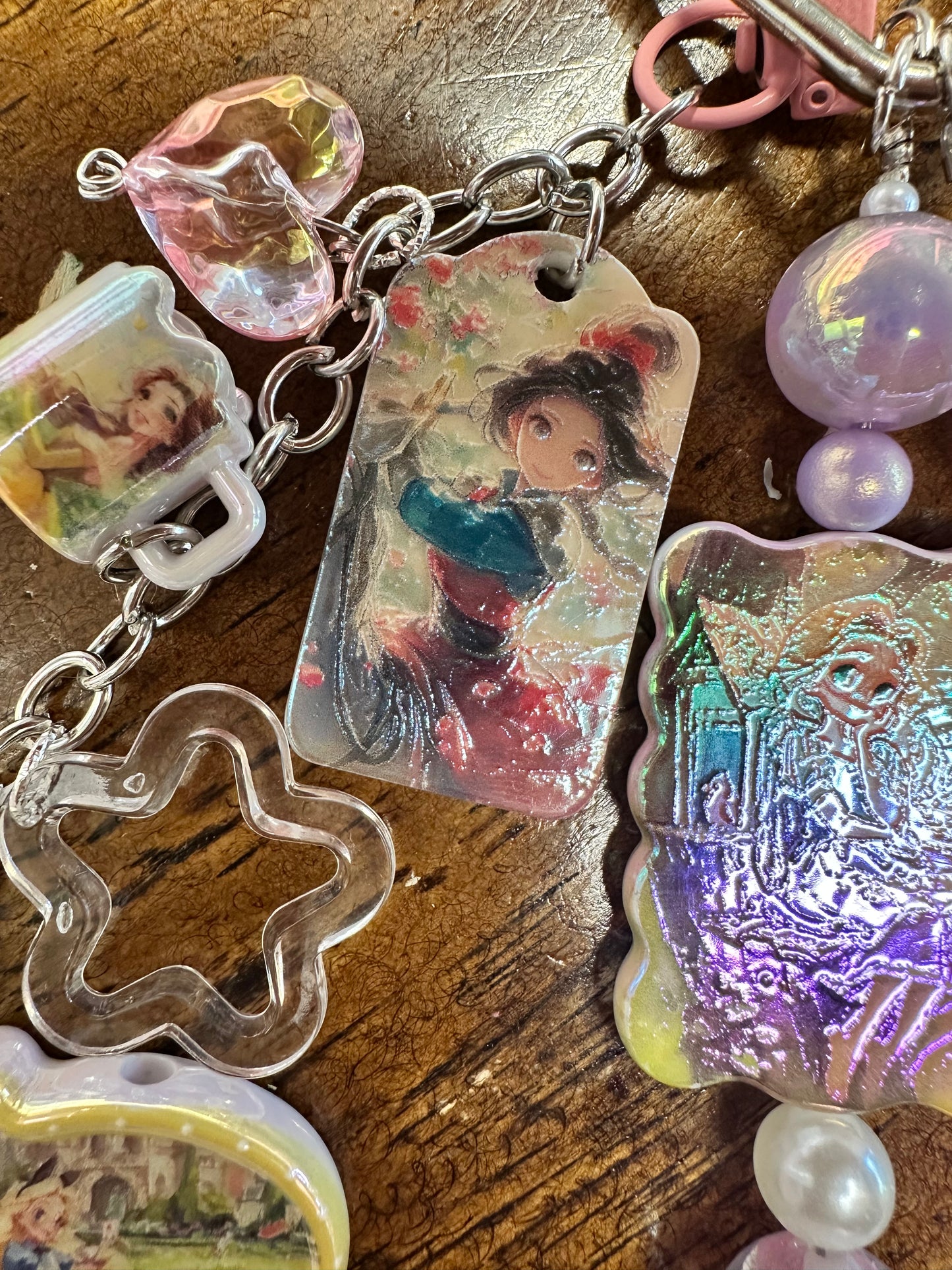 ✨ Pearl Princess Fantasy Layered Keychain/ Purse Charm $34