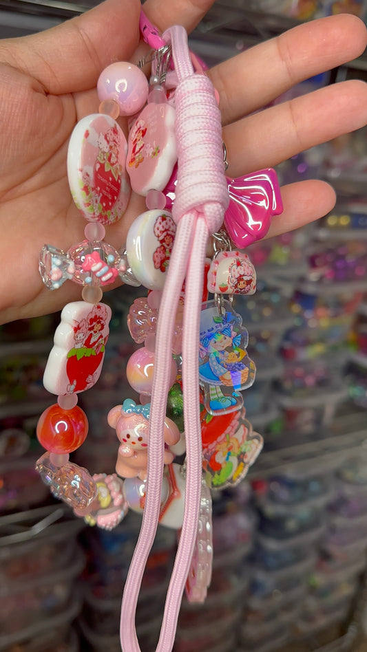 Strawberry Shortcake x Hello Kitty Purse Keychain – Premium Junk Charm Edition 🍓🎀