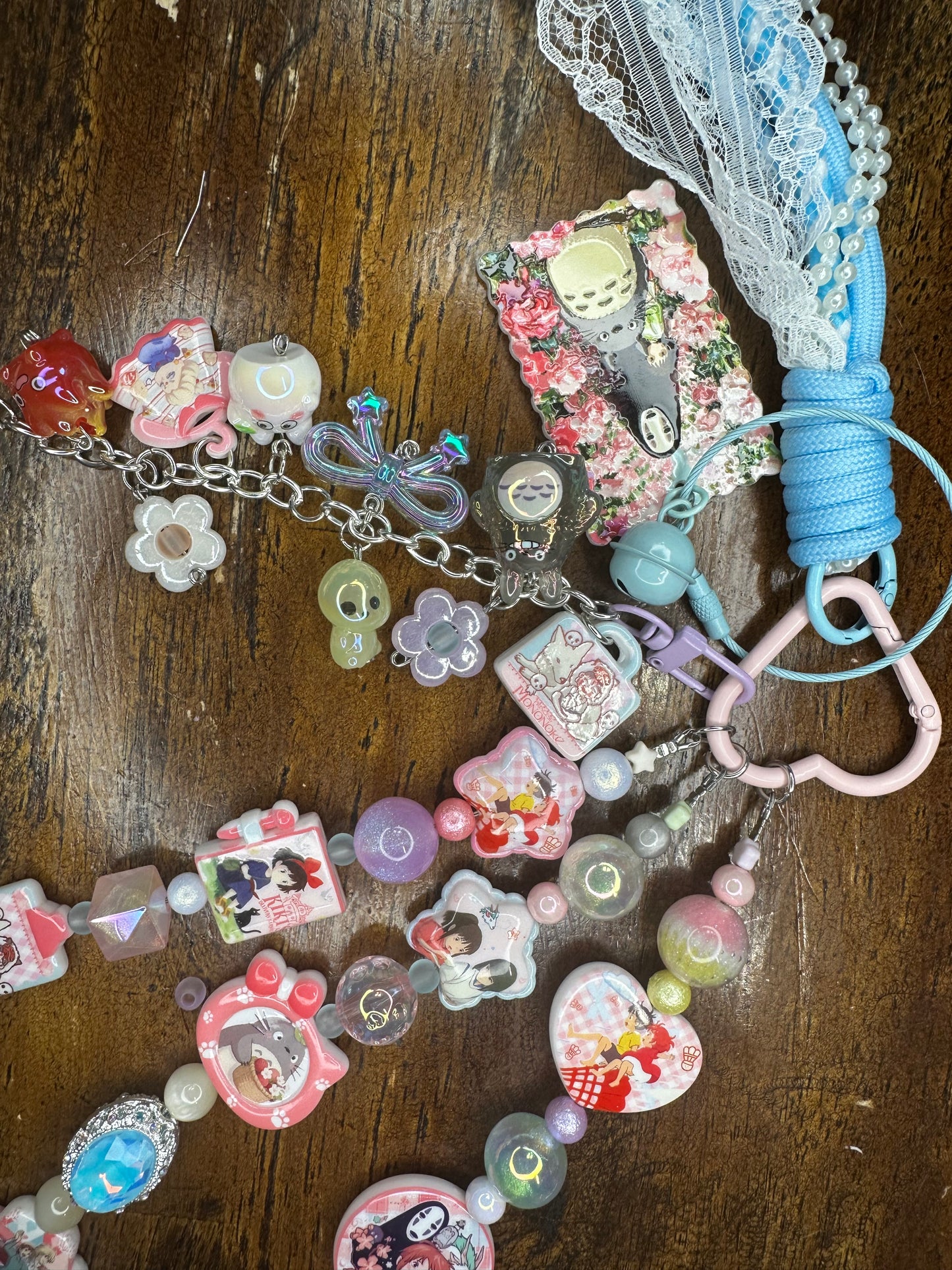 Studio Ghibli Inspired Charm/Bag Charm Set – Totoro, Spirited Away, Kiki, Howls Castle, Monoke Handmade $36