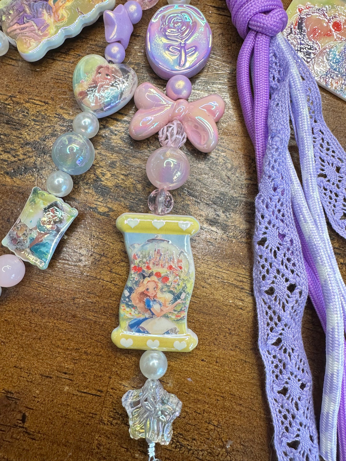 ✨ Pearl Princess Fantasy Layered Keychain/ Purse Charm $34