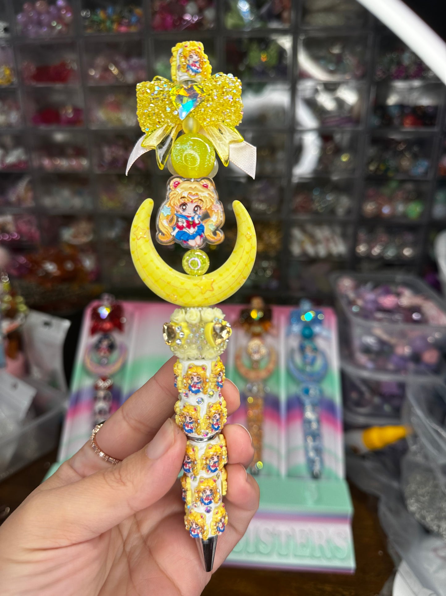 🌙💛 Sailor Moon Inspired Statement Pen – One of a Kind $22