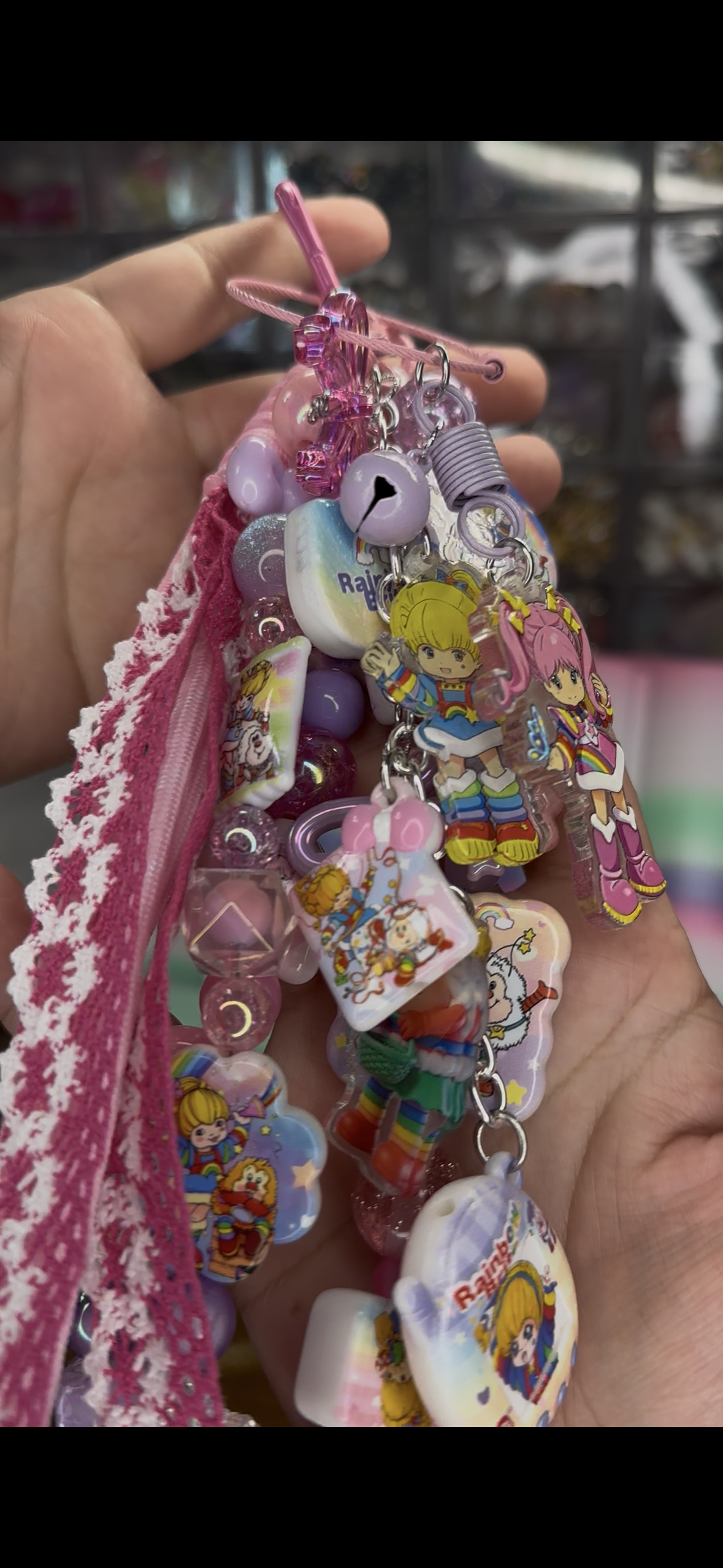 Rainbow Brite Pink Purse Charm – Loaded Beaded Bag Charm with Acrylic Dangles
$36