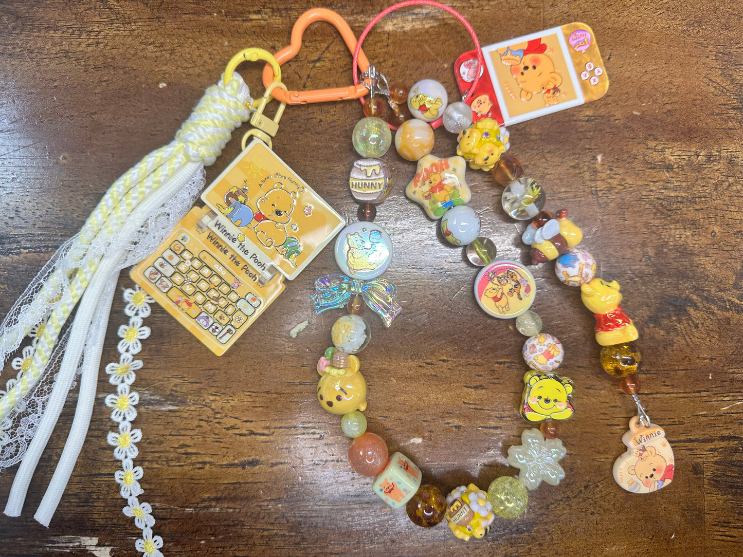 Winnie the Pooh Honey Kawaii Charm Strap – Handmade Beaded Bag & Phone Charm
$36