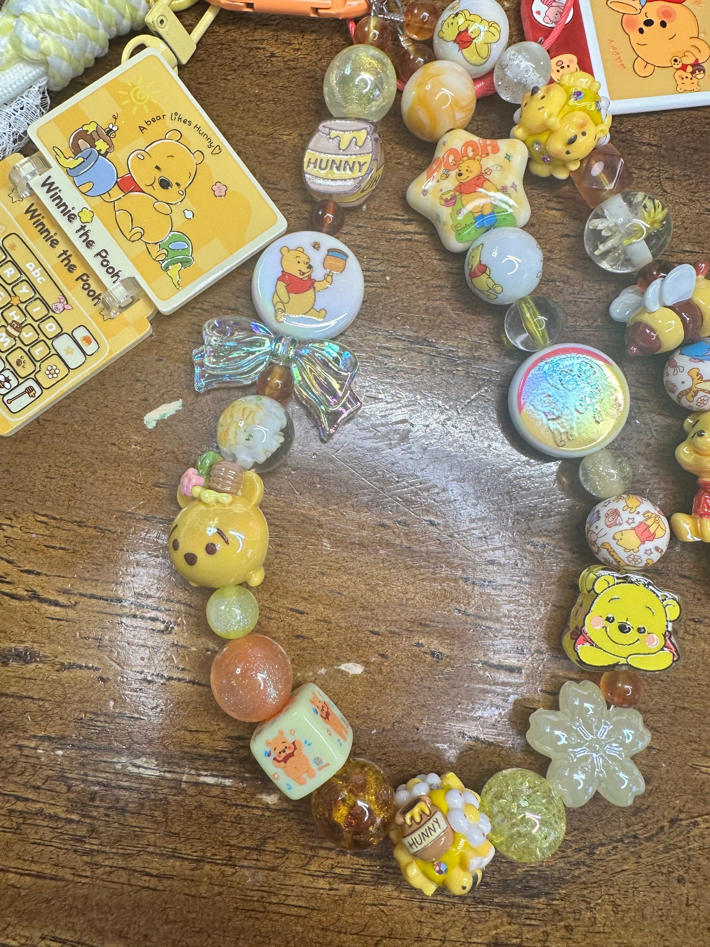 Winnie the Pooh Honey Kawaii Charm Strap – Handmade Beaded Bag & Phone Charm
$36