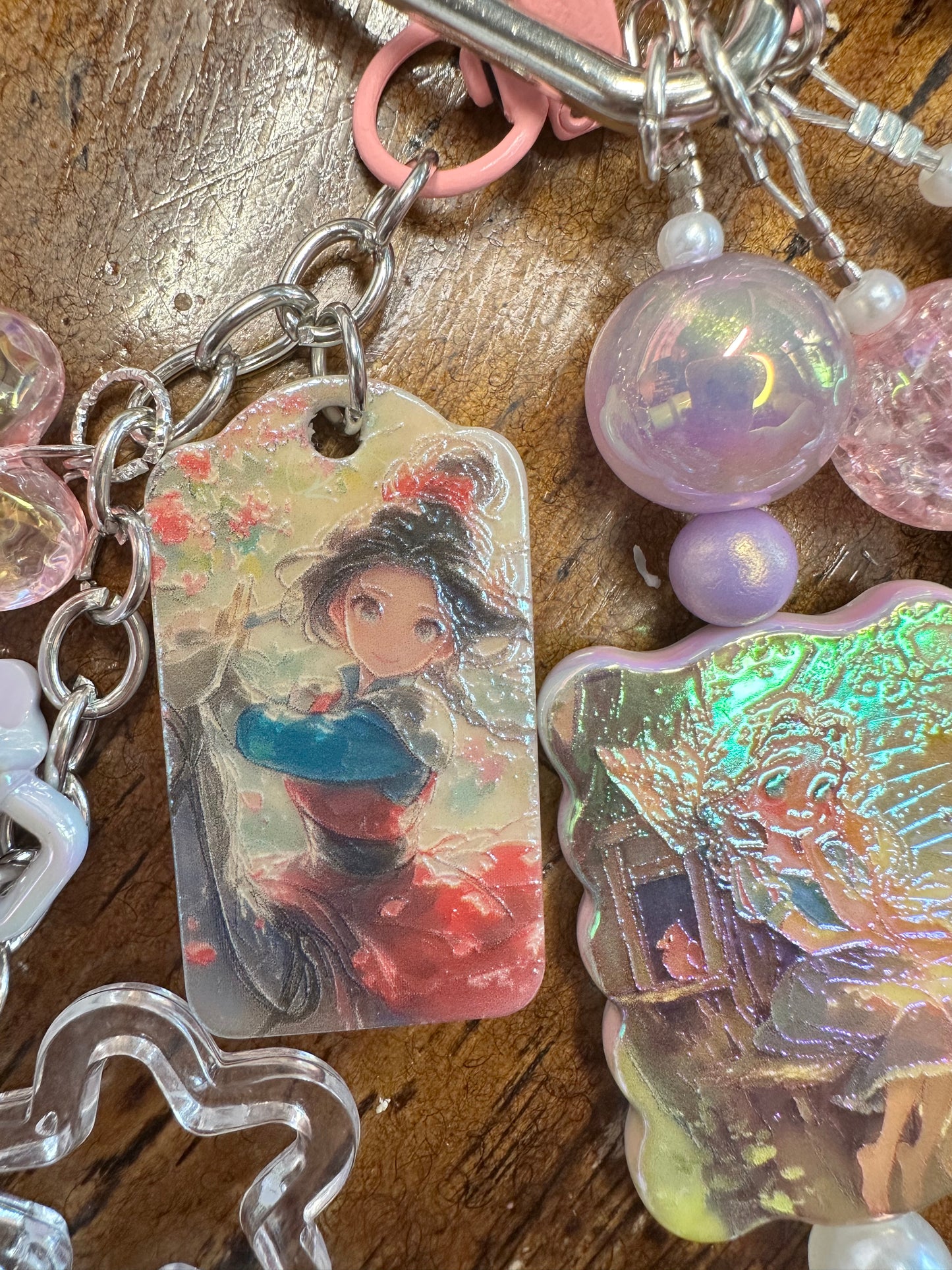 ✨ Pearl Princess Fantasy Layered Keychain/ Purse Charm $34