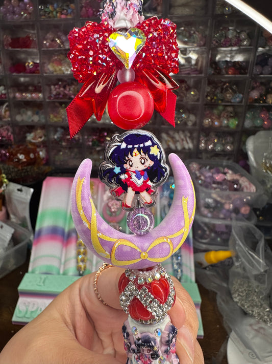 Sailor Mars Inspired Red Crescent Statement Pen – Fire Energy Luxury Pen
$22