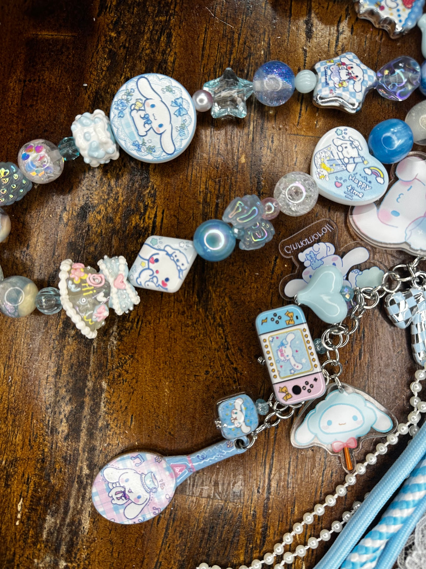 Cinnamoroll Inspired Blue Purse Charm & Beaded Keychain Set – Kawaii Handmade Bag Charm
$42