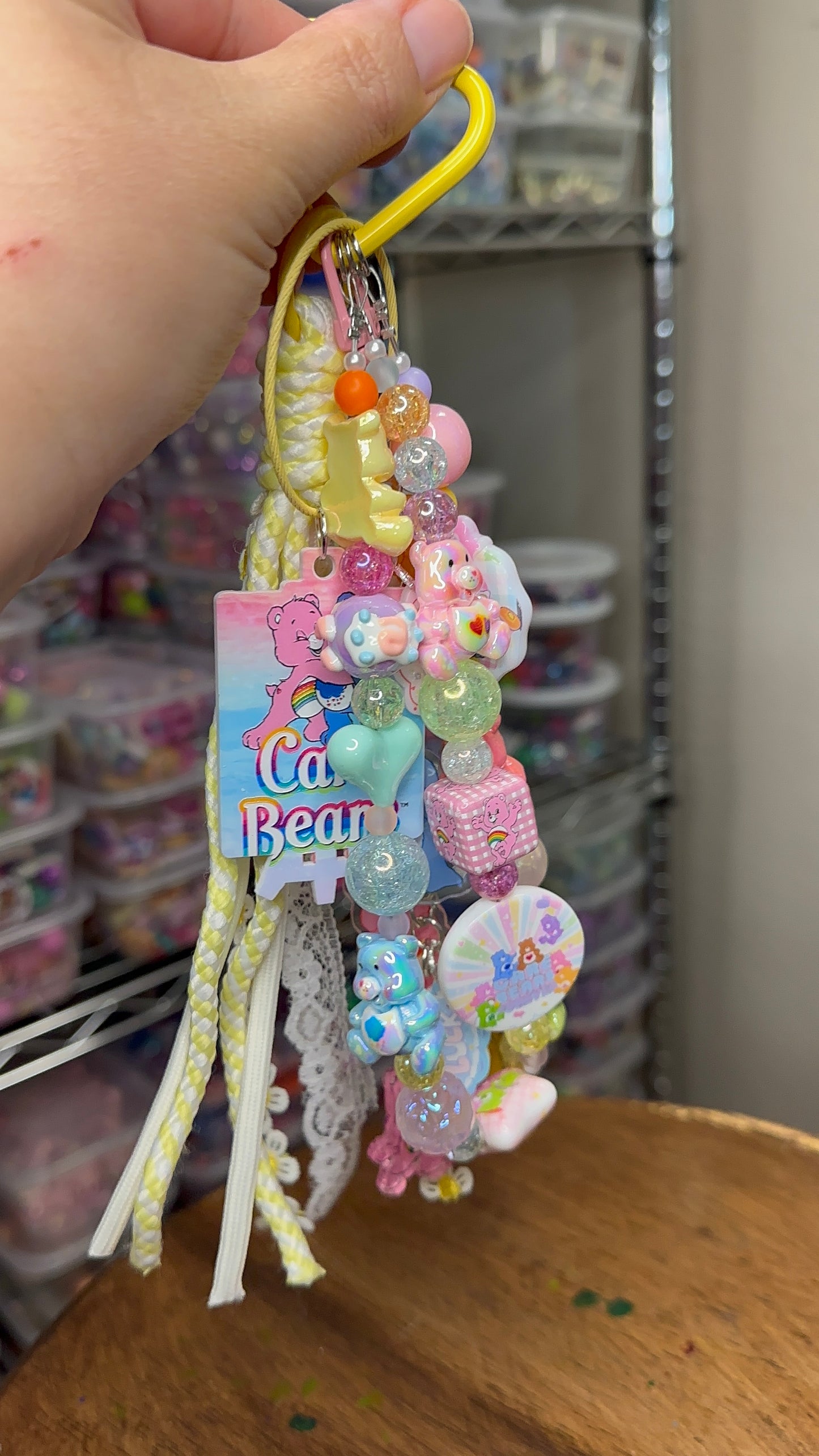 💛 Care Bears Statement Keychain | One-of-a-Kind Bag Charm $34