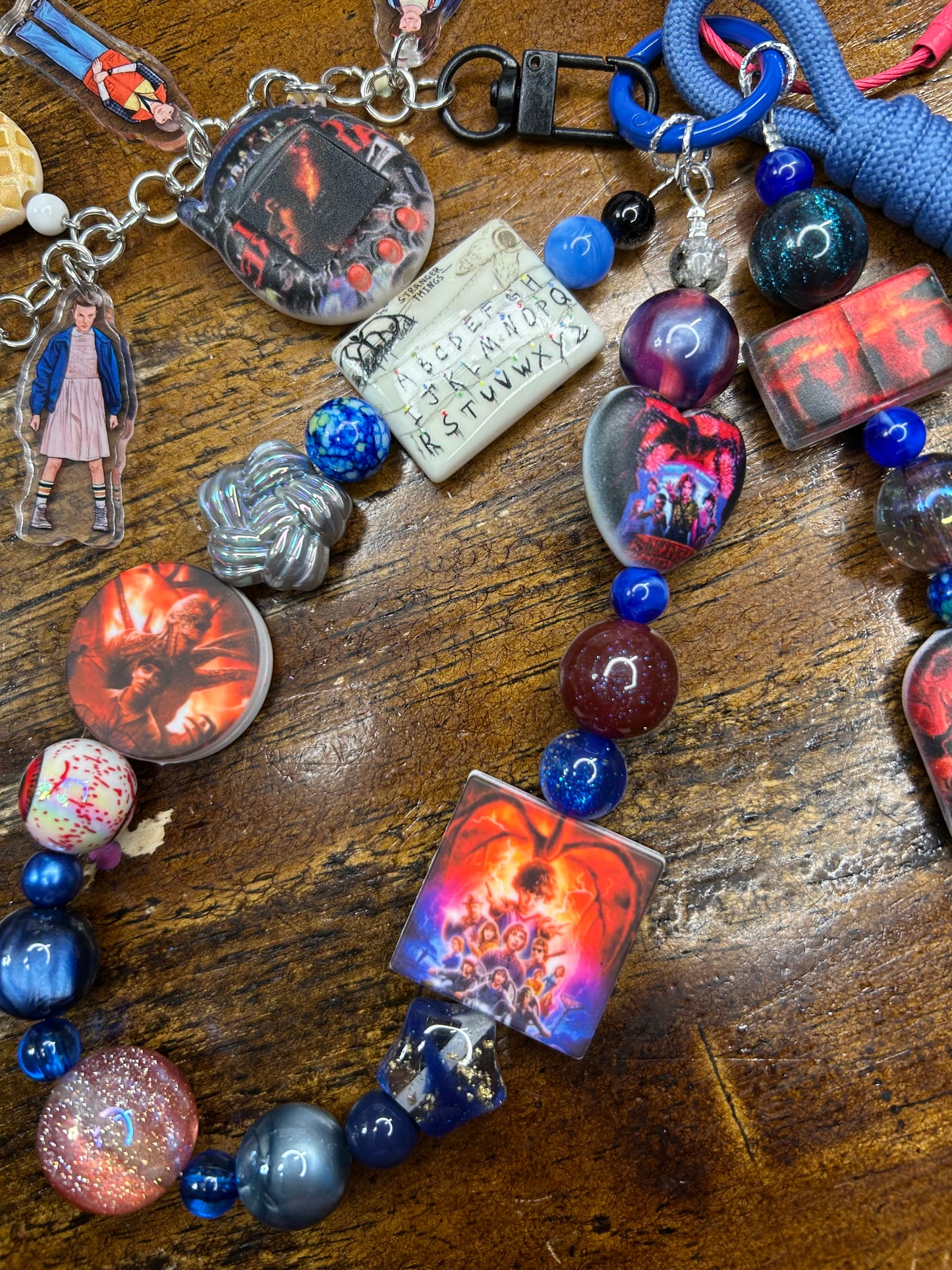 Handmade Stranger Things Inspired Purse Charm – Hawkins Beaded Bag Accessory $34