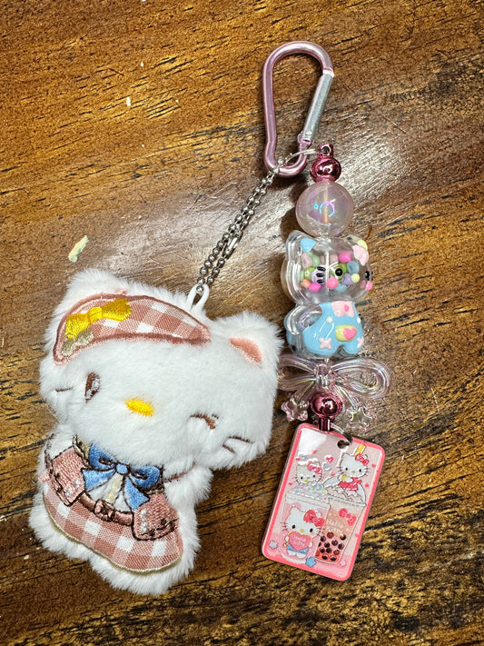 Hello Kitty Boba Beaded Keychain Charm $12
