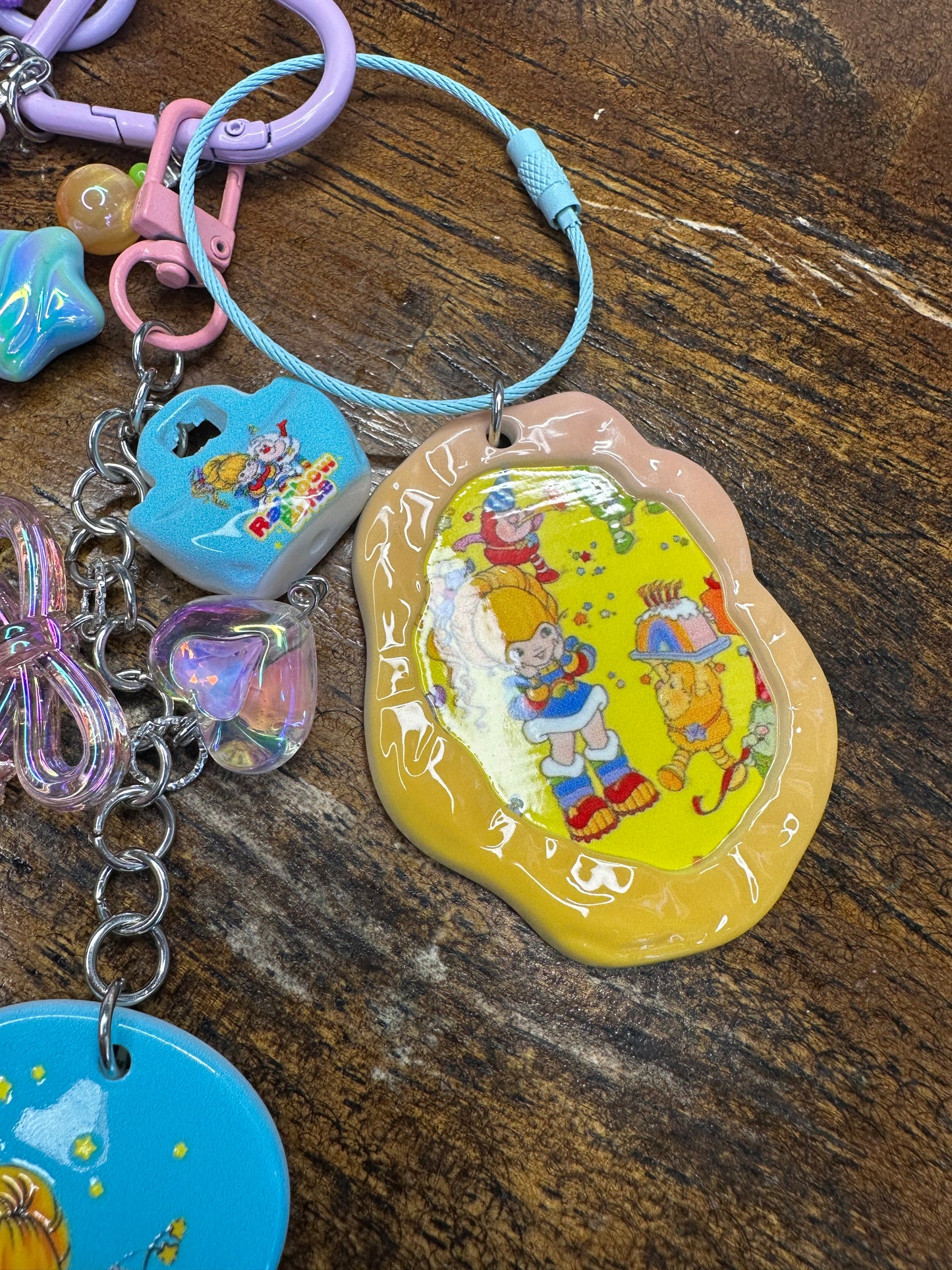 Rainbow Brite Beaded Bag Charm / Purse Charm| Retro Rainbow Kawaii Keychain
$36