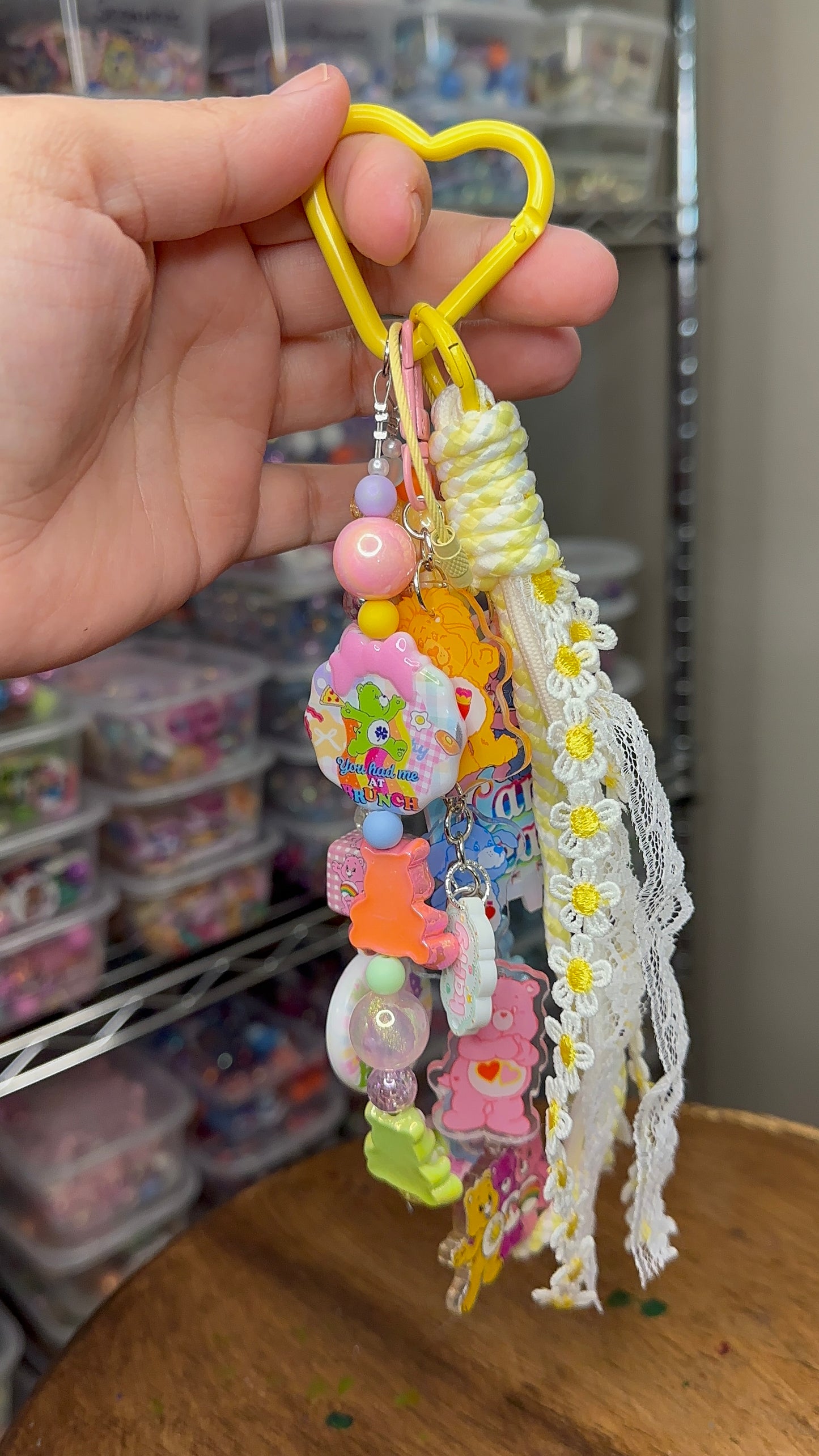 💛 Care Bears Statement Keychain | One-of-a-Kind Bag Charm $34