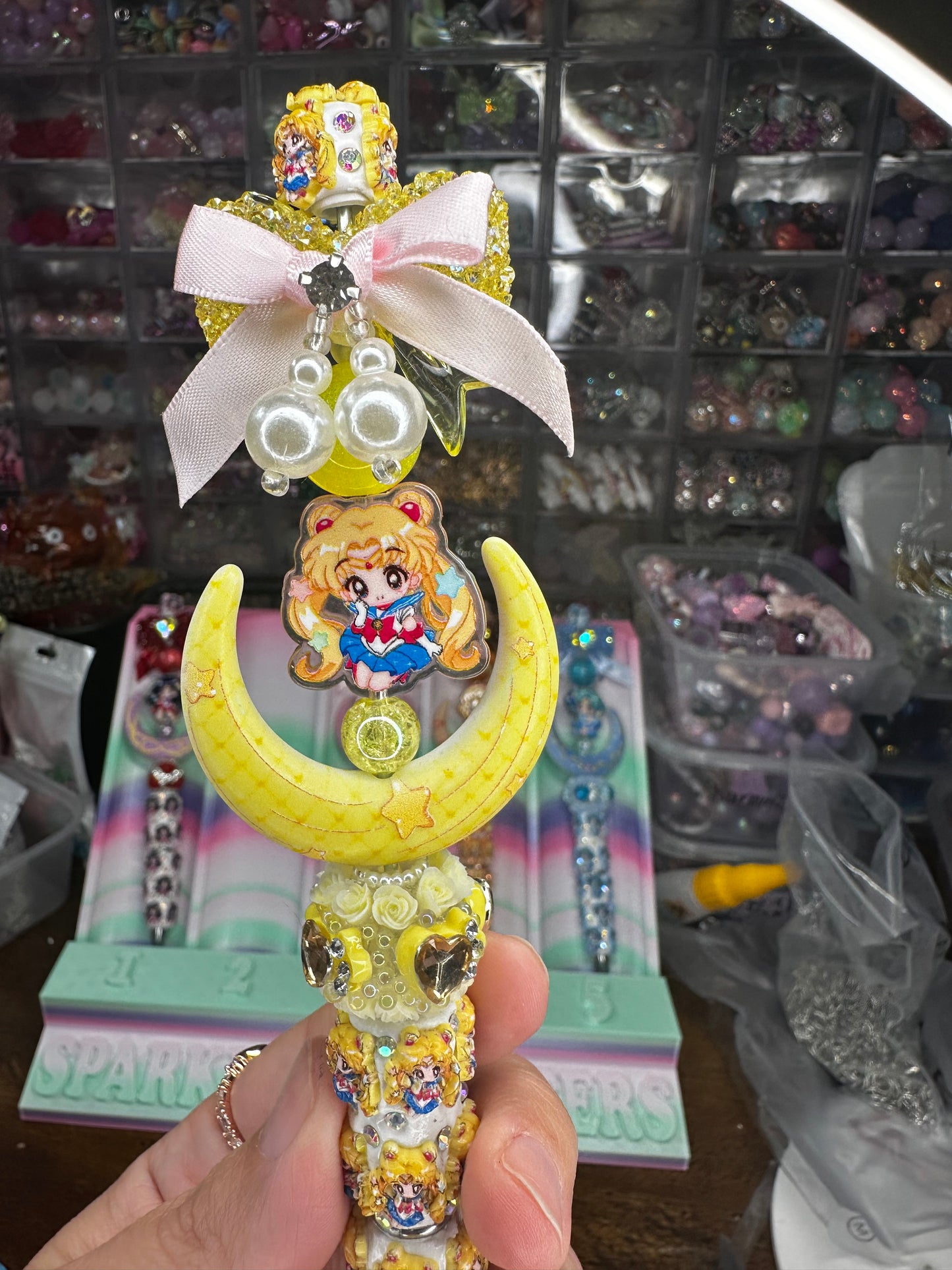 🌙💛 Sailor Moon Inspired Statement Pen – One of a Kind $22