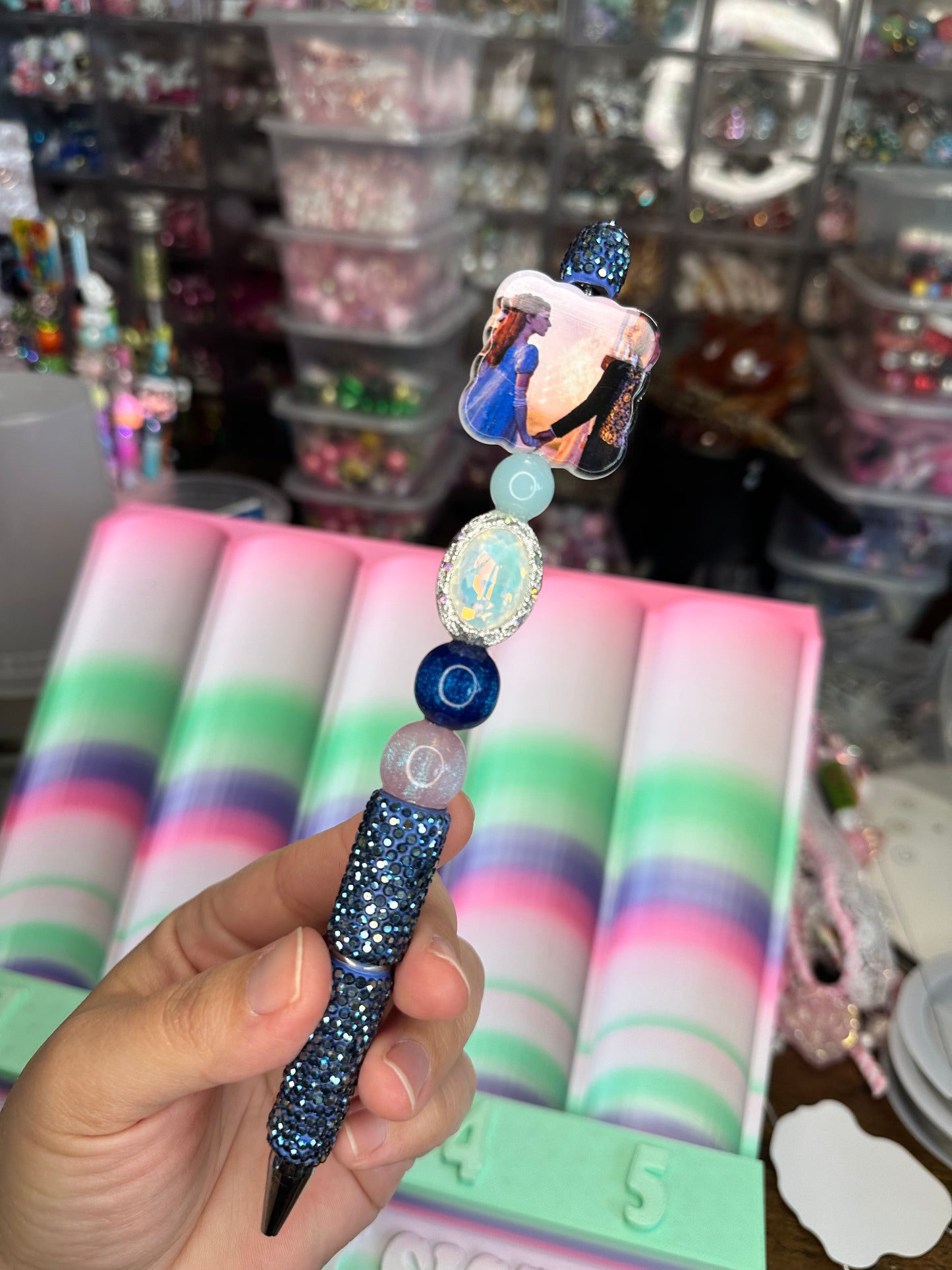 Midnight Fairytale Rhinestone Beaded Pen $18