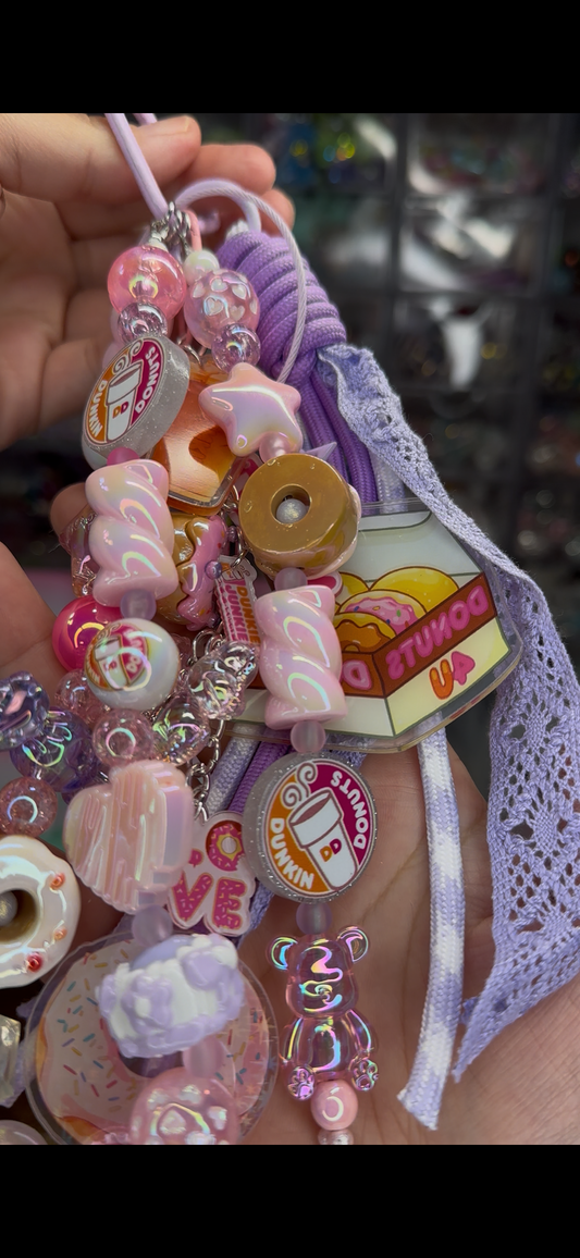 Donut Shop Bag Charm – Pink Dunkin Inspired Purse Charm 🍩💖
$36
