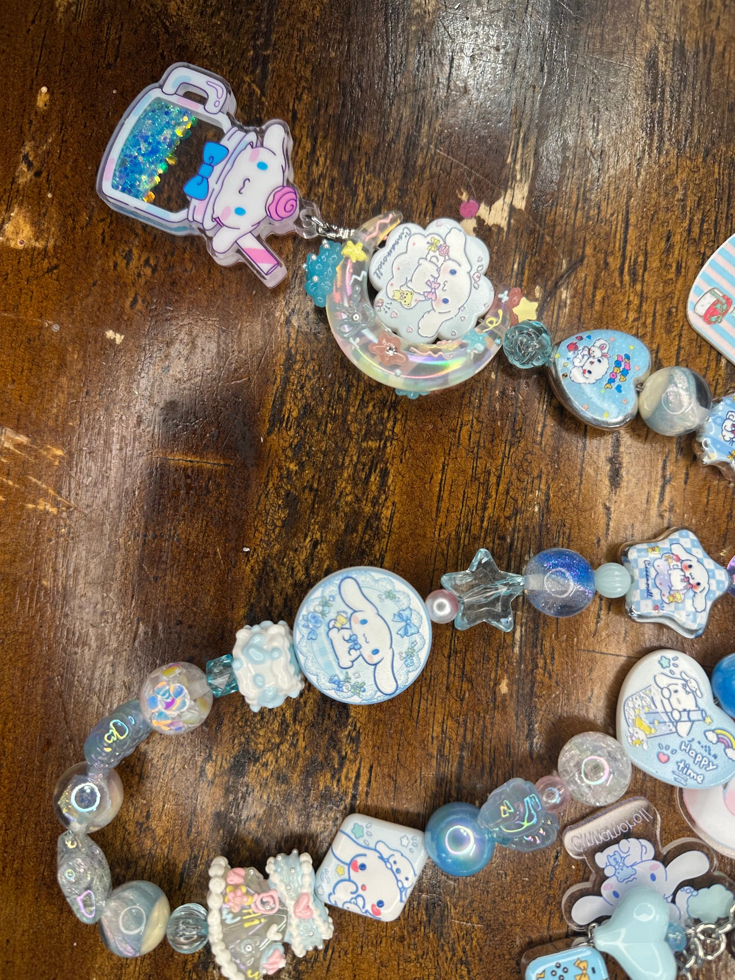 Cinnamoroll Inspired Blue Purse Charm & Beaded Keychain Set – Kawaii Handmade Bag Charm
$42