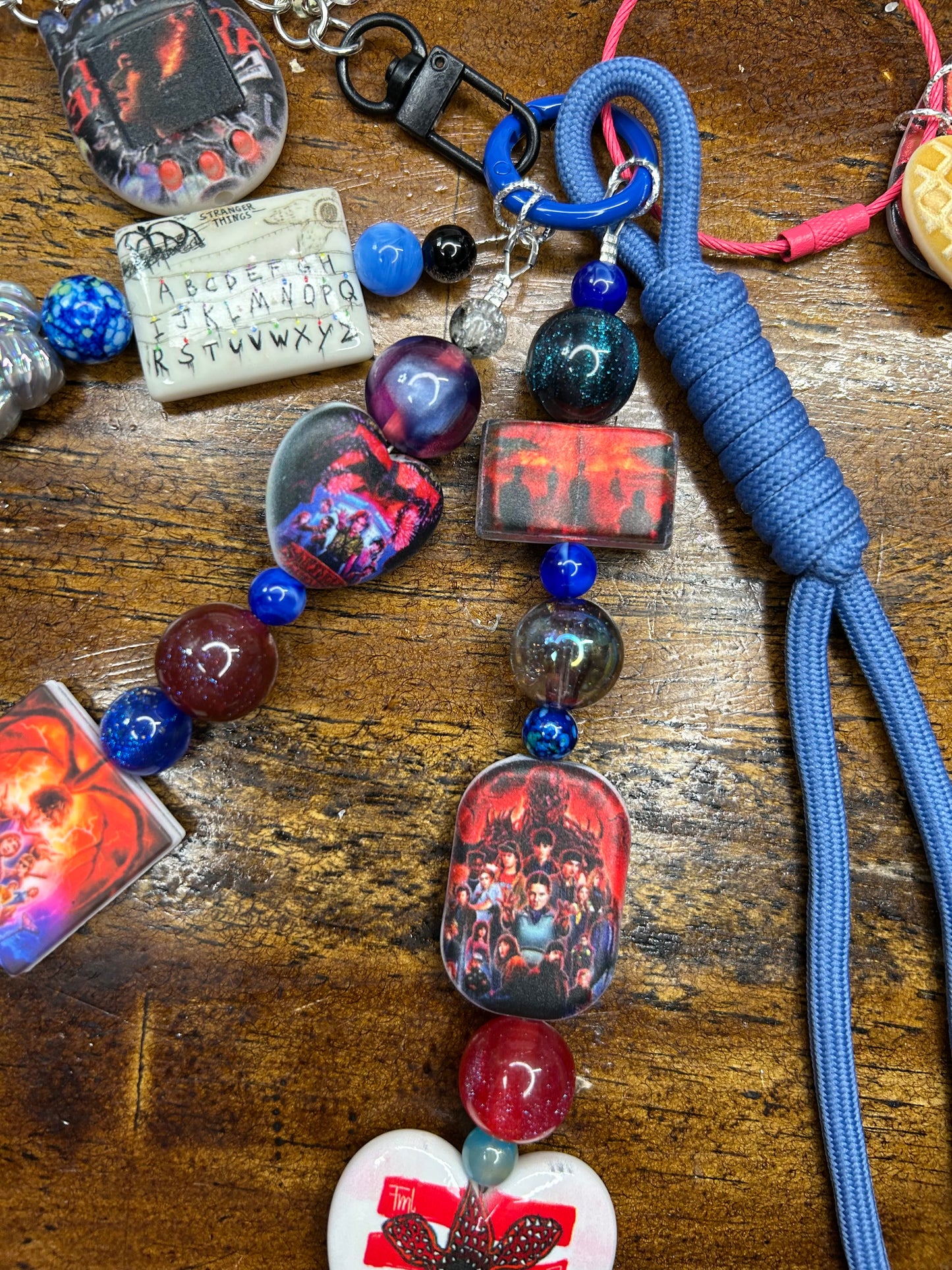 Handmade Stranger Things Inspired Purse Charm – Hawkins Beaded Bag Accessory $34