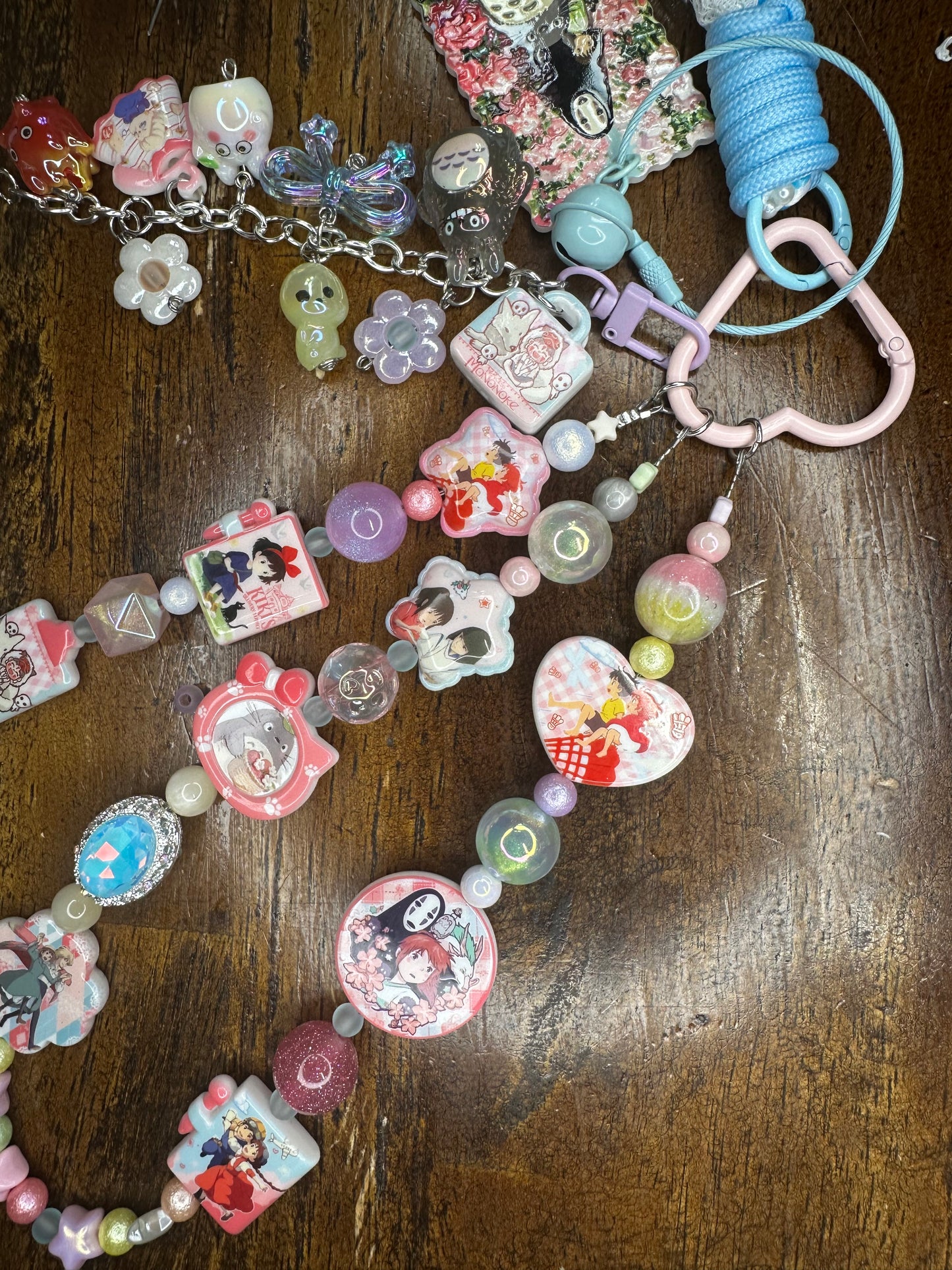 Studio Ghibli Inspired Charm/Bag Charm Set – Totoro, Spirited Away, Kiki, Howls Castle, Monoke Handmade $36
