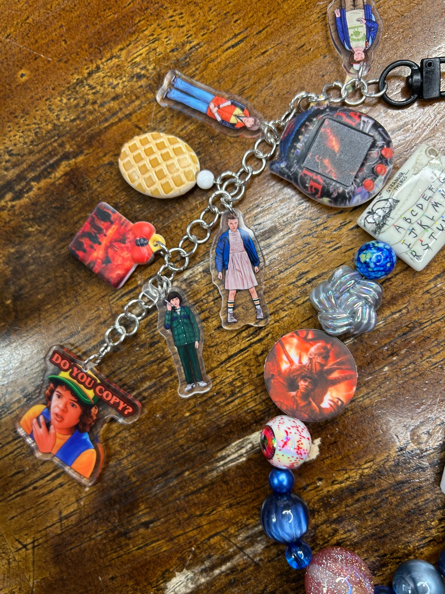 Handmade Stranger Things Inspired Purse Charm – Hawkins Beaded Bag Accessory $34
