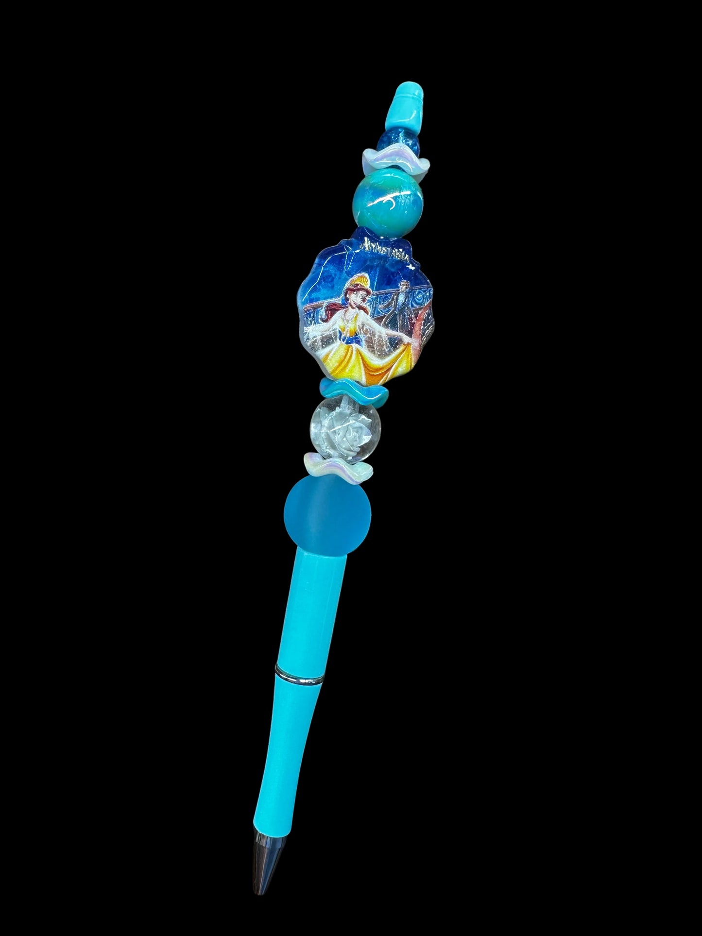 Anastasia-Inspired Beaded Pen | Handmade Princess Character Pen