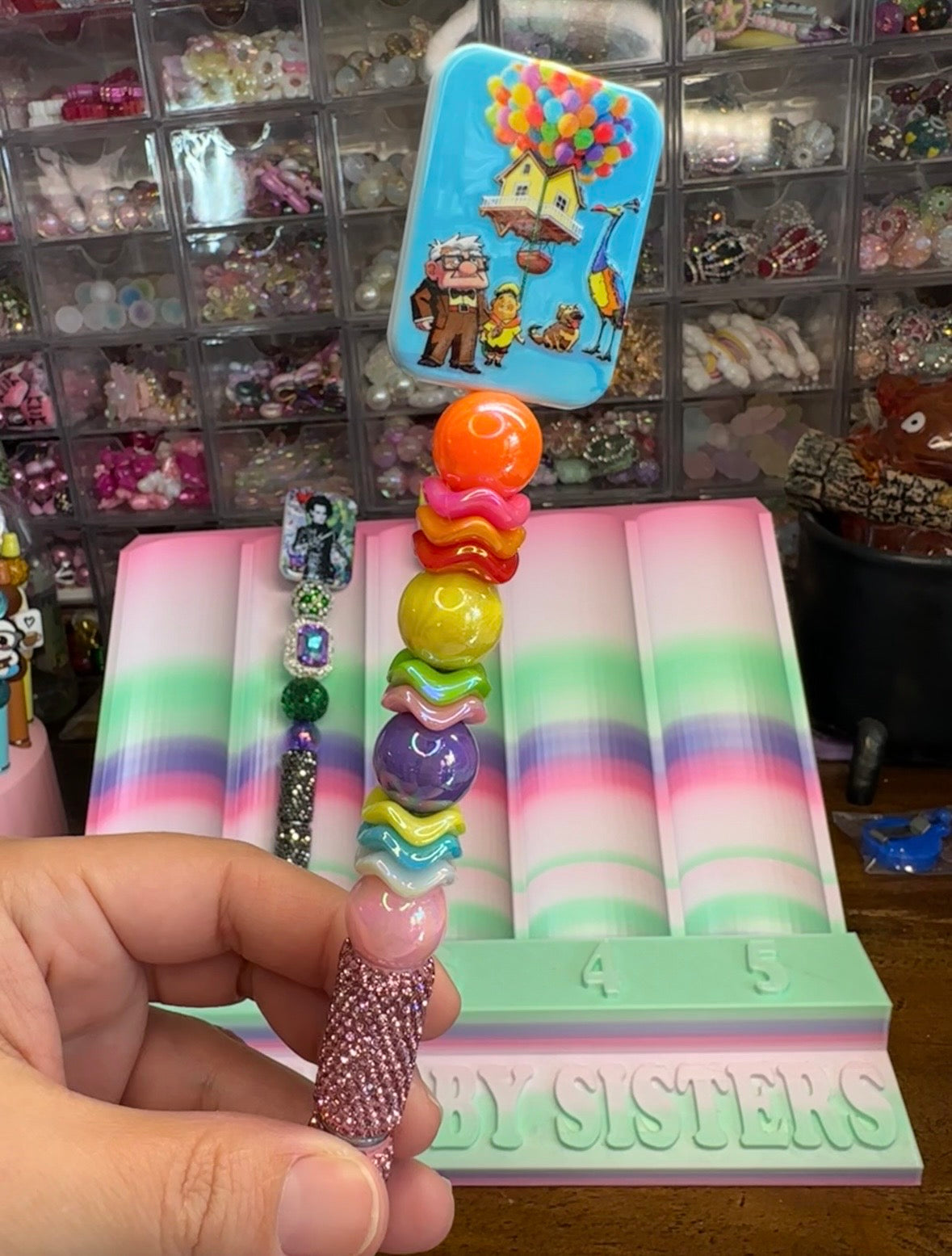 Balloon House Inspired Beaded Rhinestone Pen $16