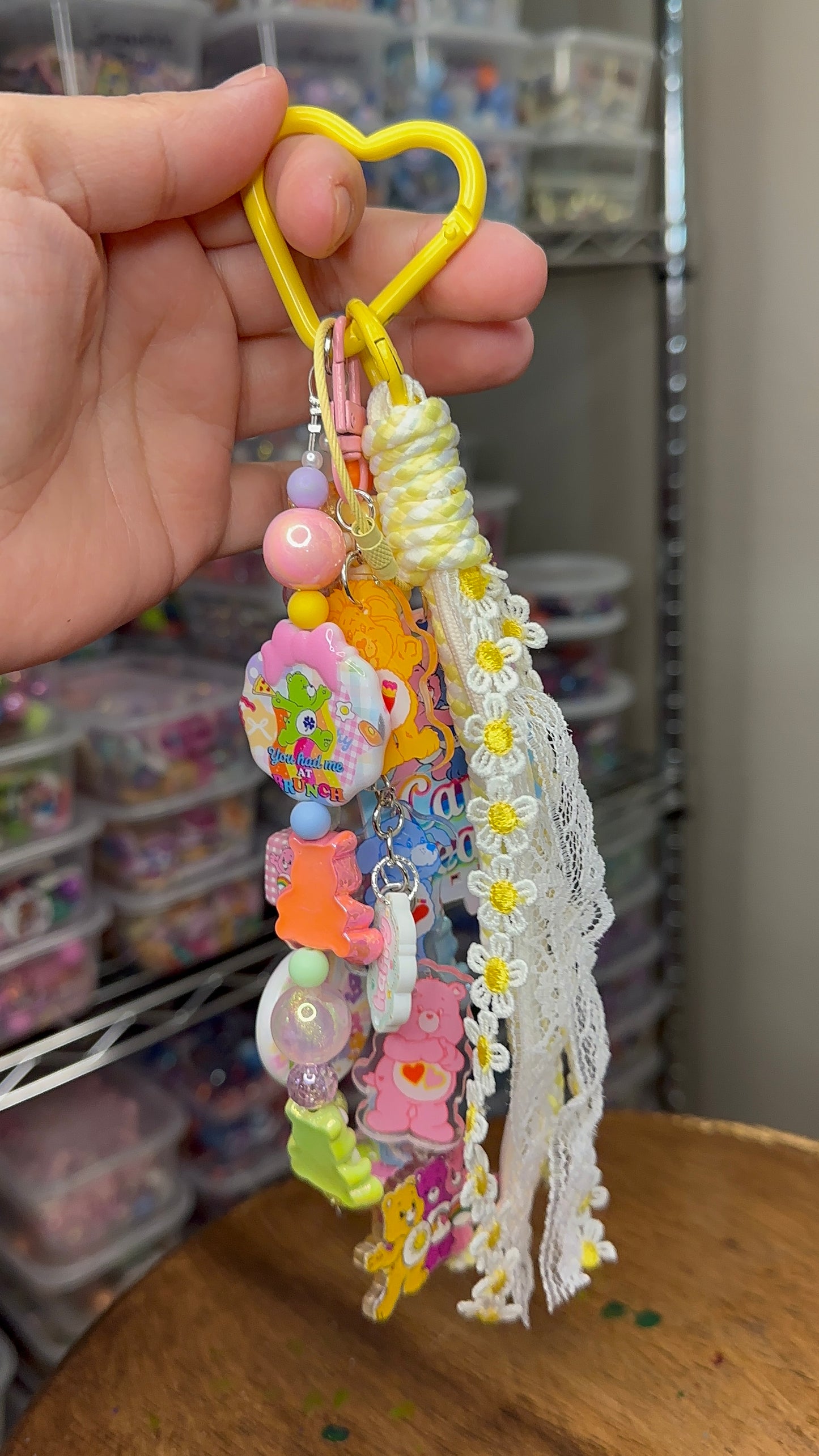 💛 Care Bears Statement Keychain | One-of-a-Kind Bag Charm $34