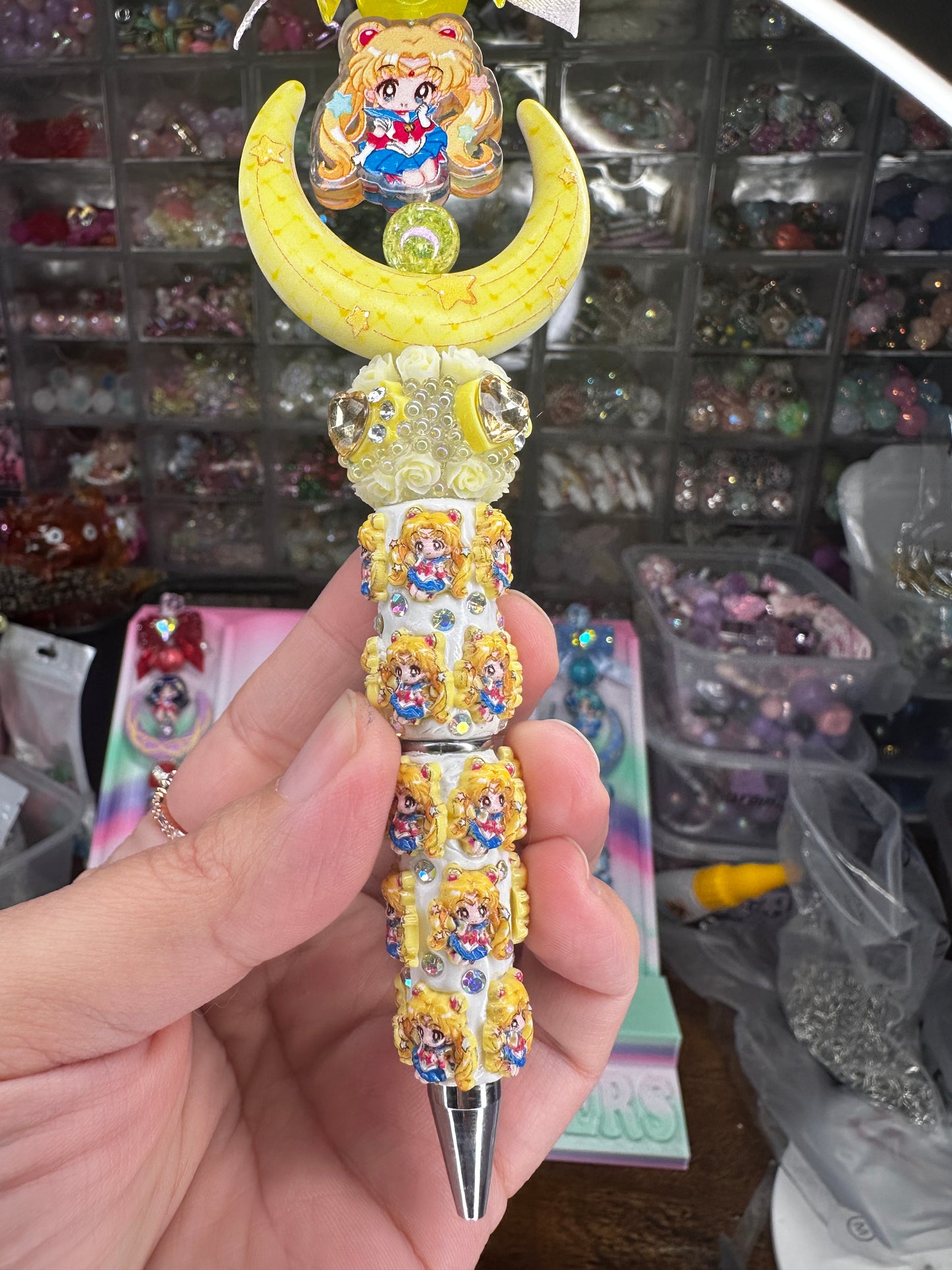 🌙💛 Sailor Moon Inspired Statement Pen – One of a Kind $22