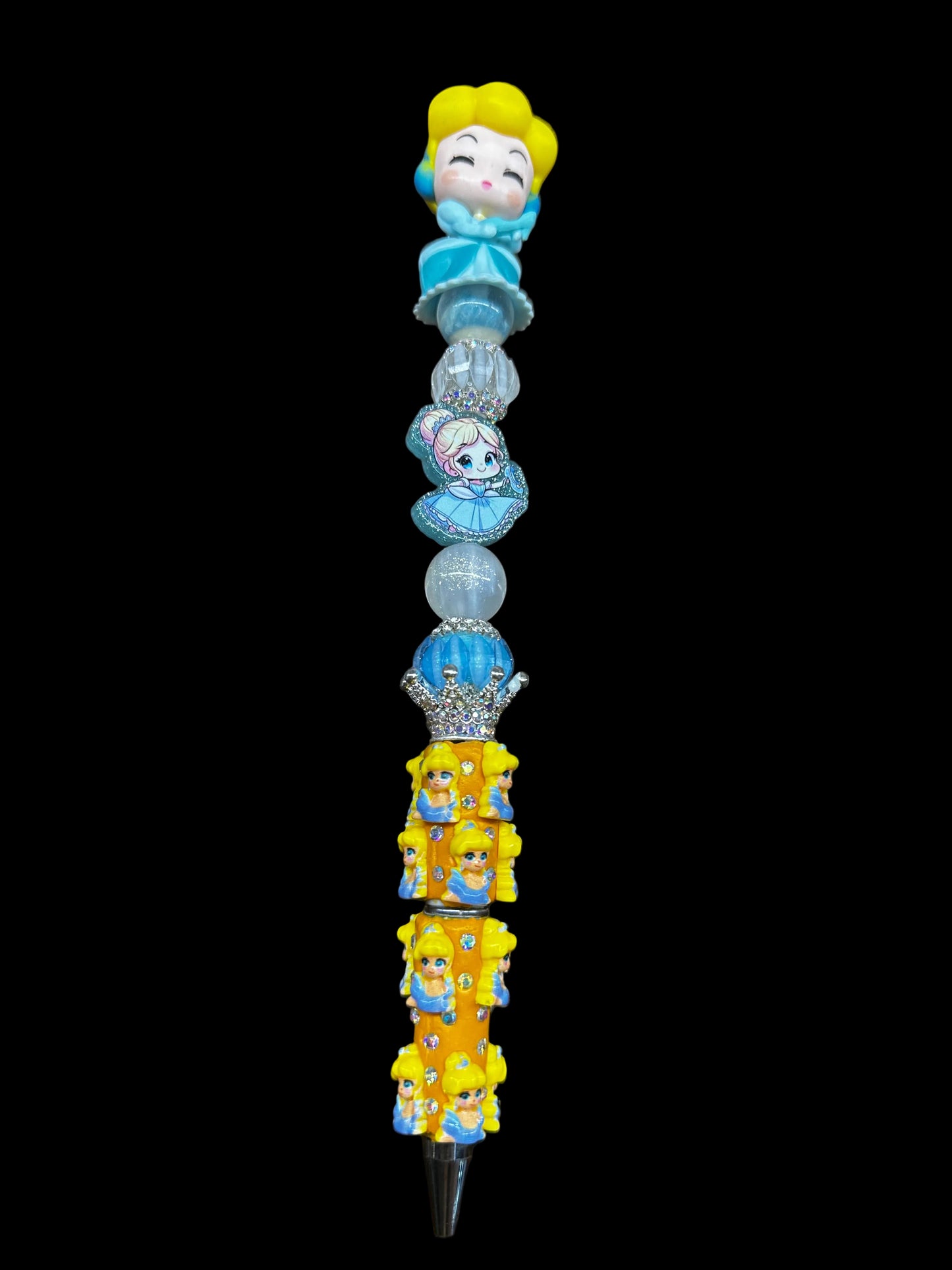 Bibbidi Bobbidi Blue Royal Cinderella Extended Beaded Pen 👑✨🩵