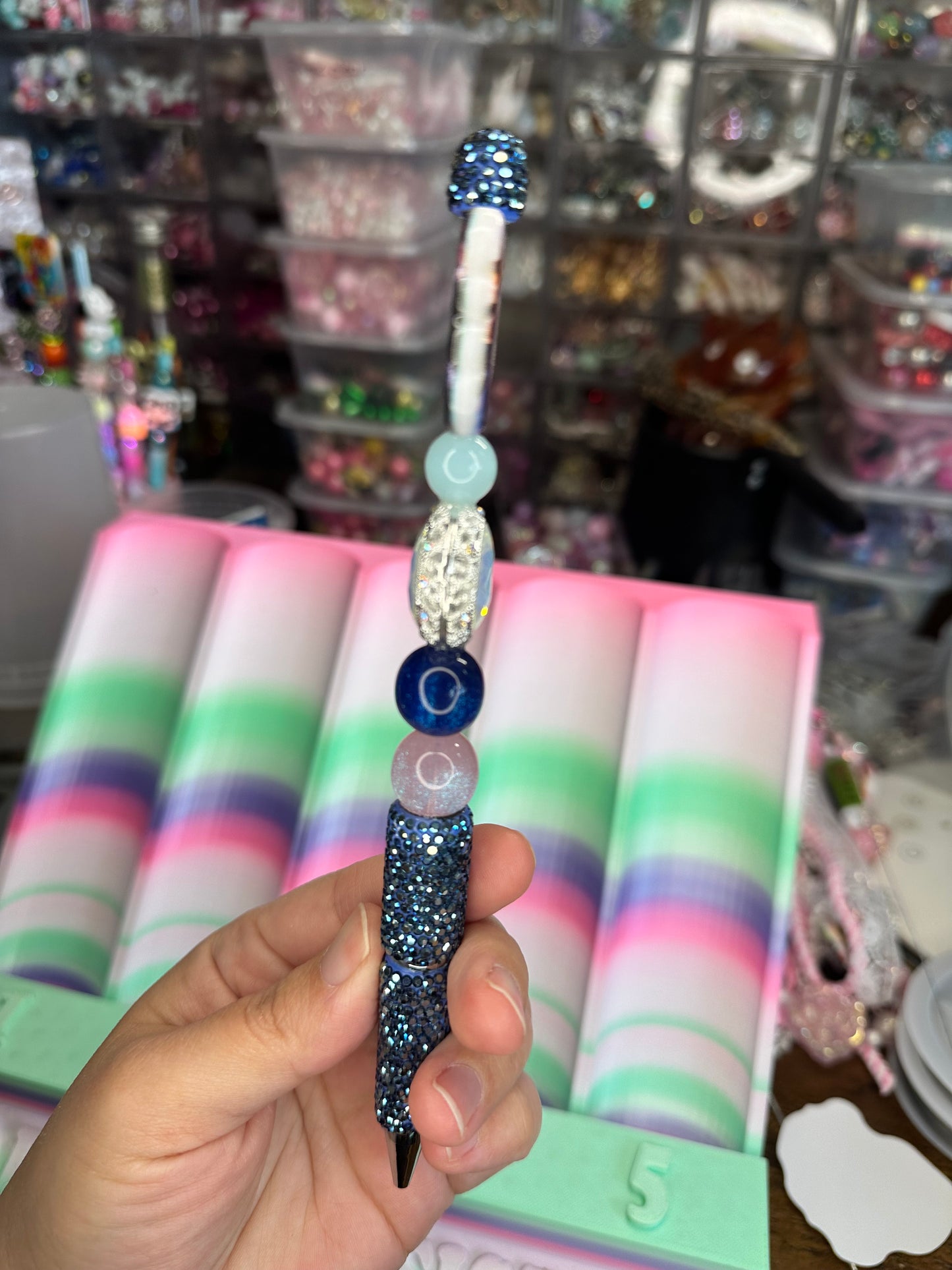 Midnight Fairytale Rhinestone Beaded Pen $18