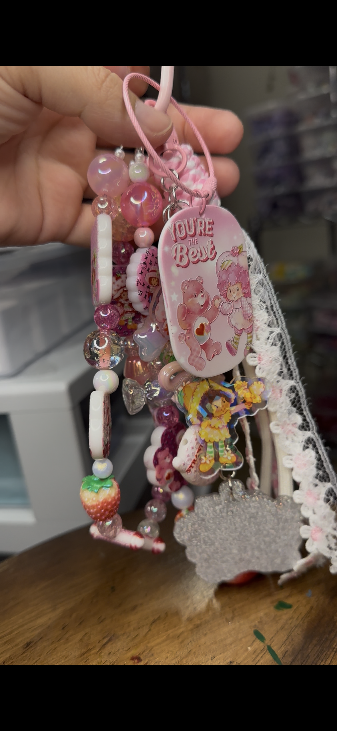 🍓 Strawberry Dreams Deluxe LV Inspired Purse Charm 🍓🎀 $34