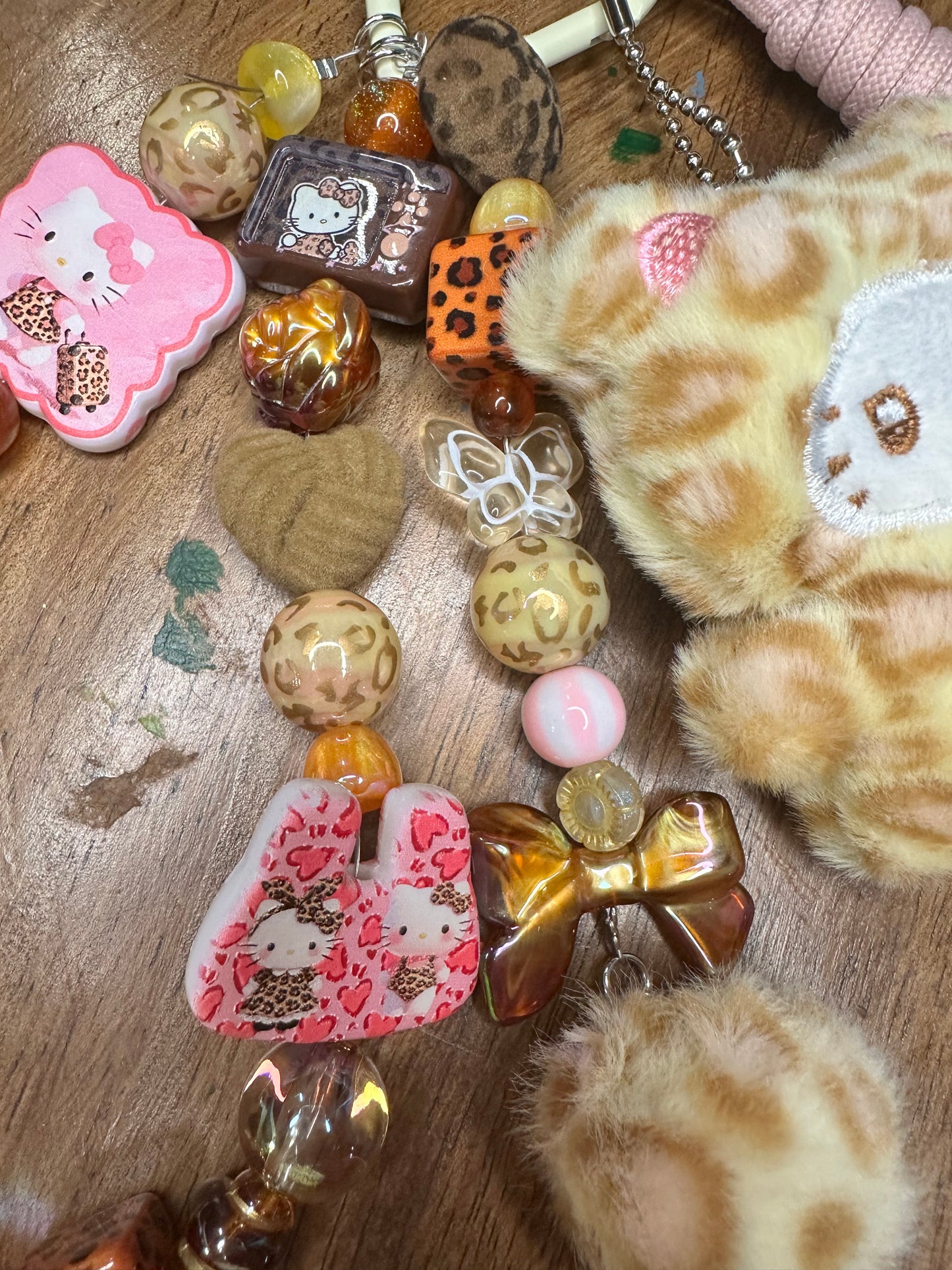 Leopard Luxe Hello Kitty Charm Set $24