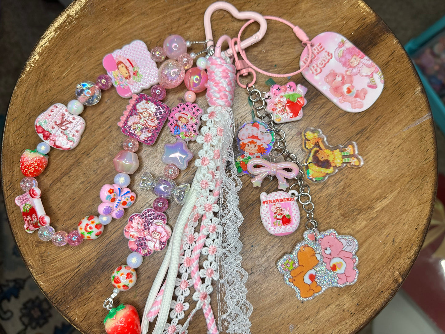 🍓 Strawberry Dreams Deluxe LV Inspired Purse Charm 🍓🎀 $34