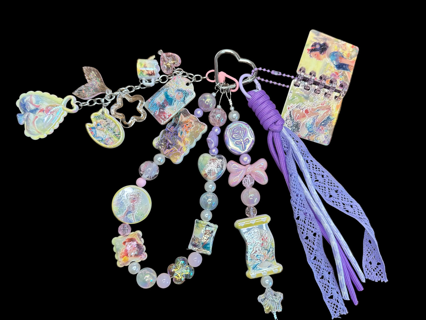✨ Pearl Princess Fantasy Layered Keychain/ Purse Charm $34