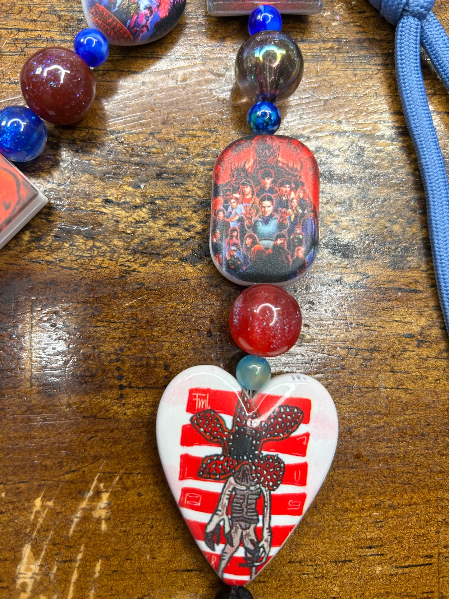 Handmade Stranger Things Inspired Purse Charm – Hawkins Beaded Bag Accessory $34