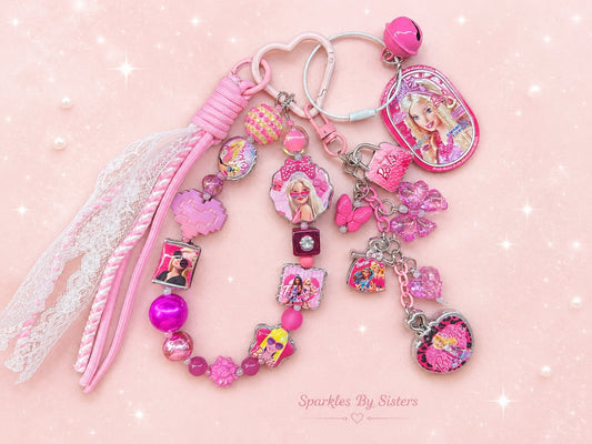 Barbie-Inspired Pink Deluxe Purse Charm | Custom Youth-Sized Handmade Bag Charm