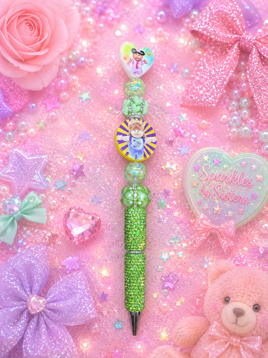 🥬 Cabbage Patch Kids Beaded Pen | Handmade Collectible Pen | Sparkles by Sisters