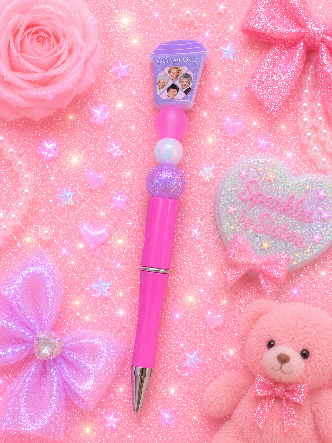 Golden Girls Dumpster Fire Beaded Pen