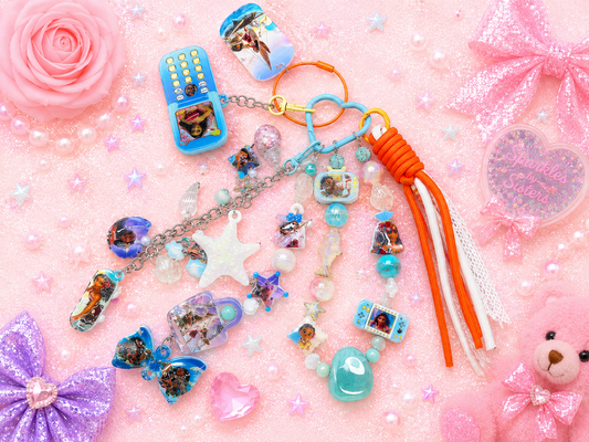 Wayfinder Ocean Adventure Layered Purse Charm 🌺🌊🐚